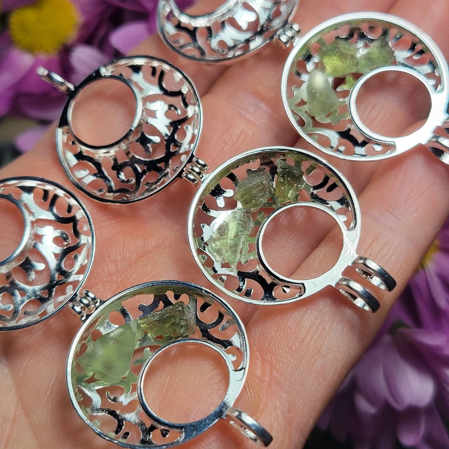 Moldavite Cage Pendant
