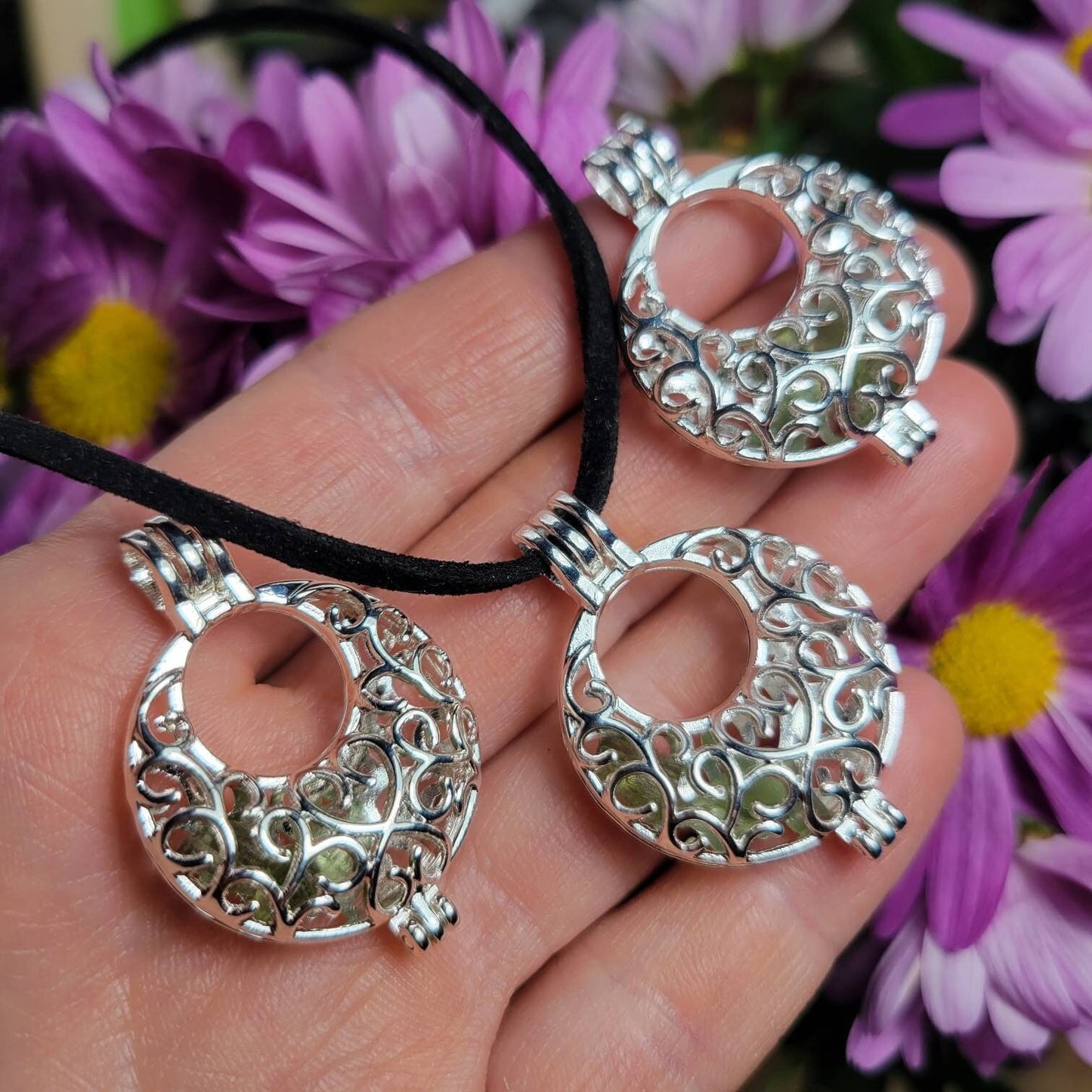 Moldavite Cage Pendant