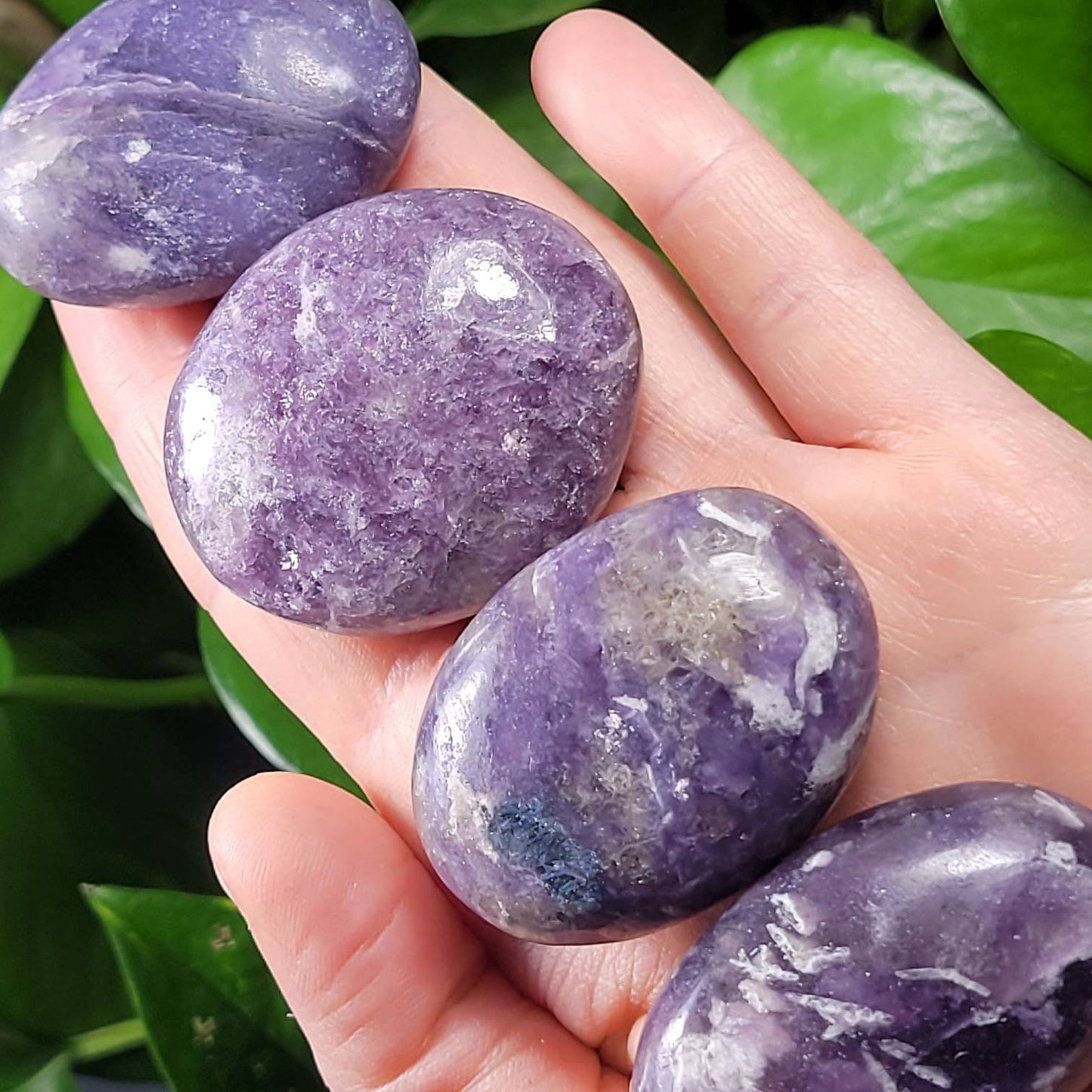 Lepidolite Palm Stone