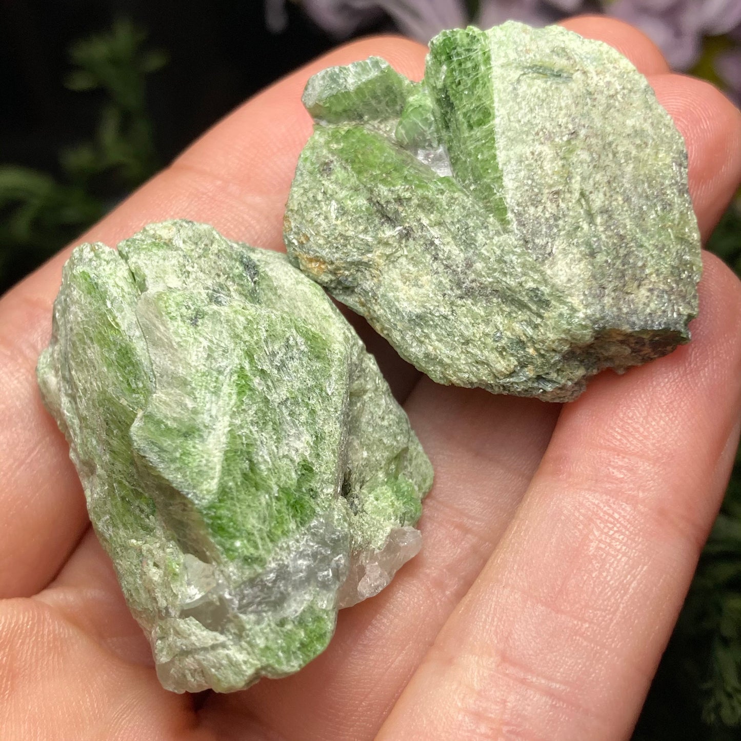 Green Diopside Crystal