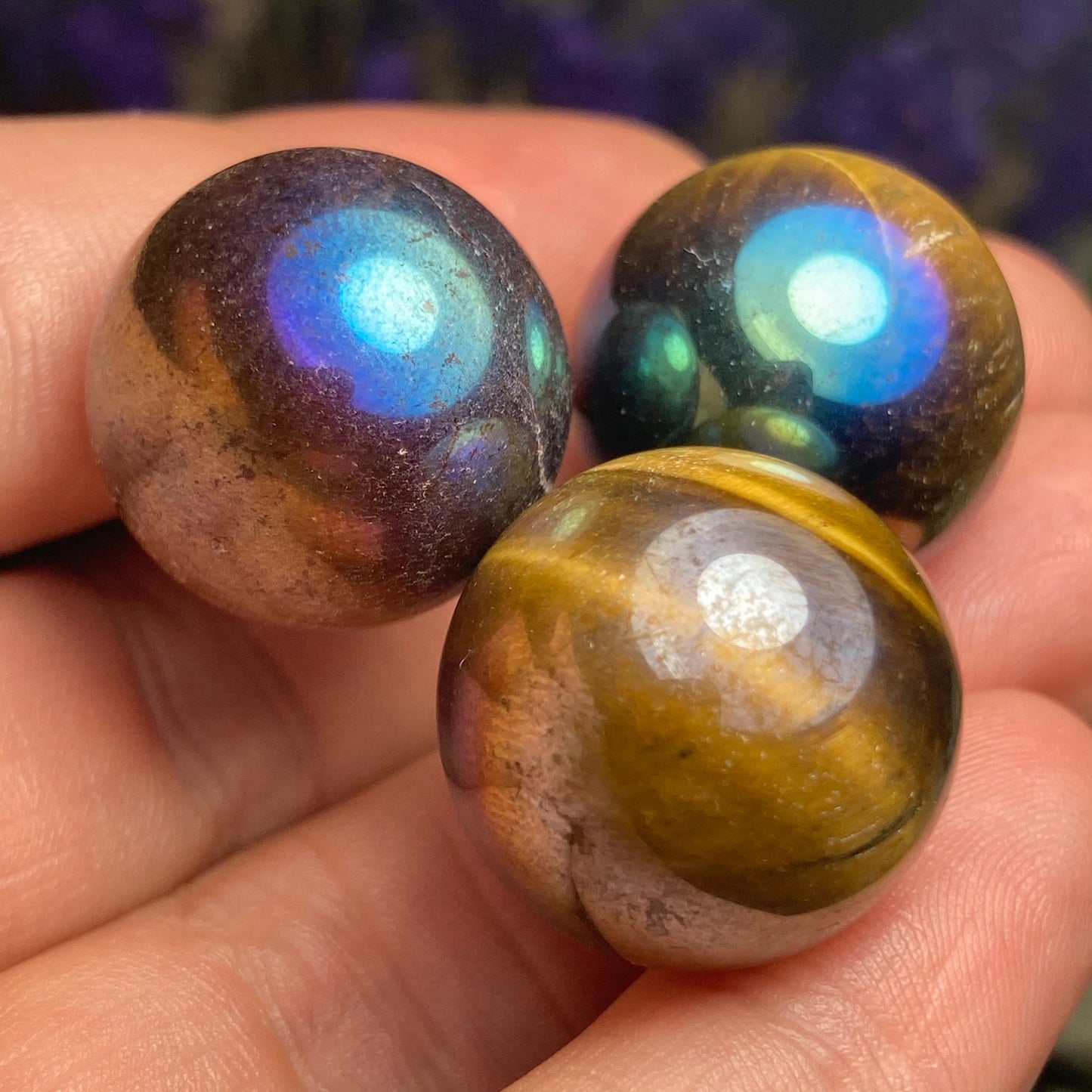 Angel Aura Tigers Eye Sphere