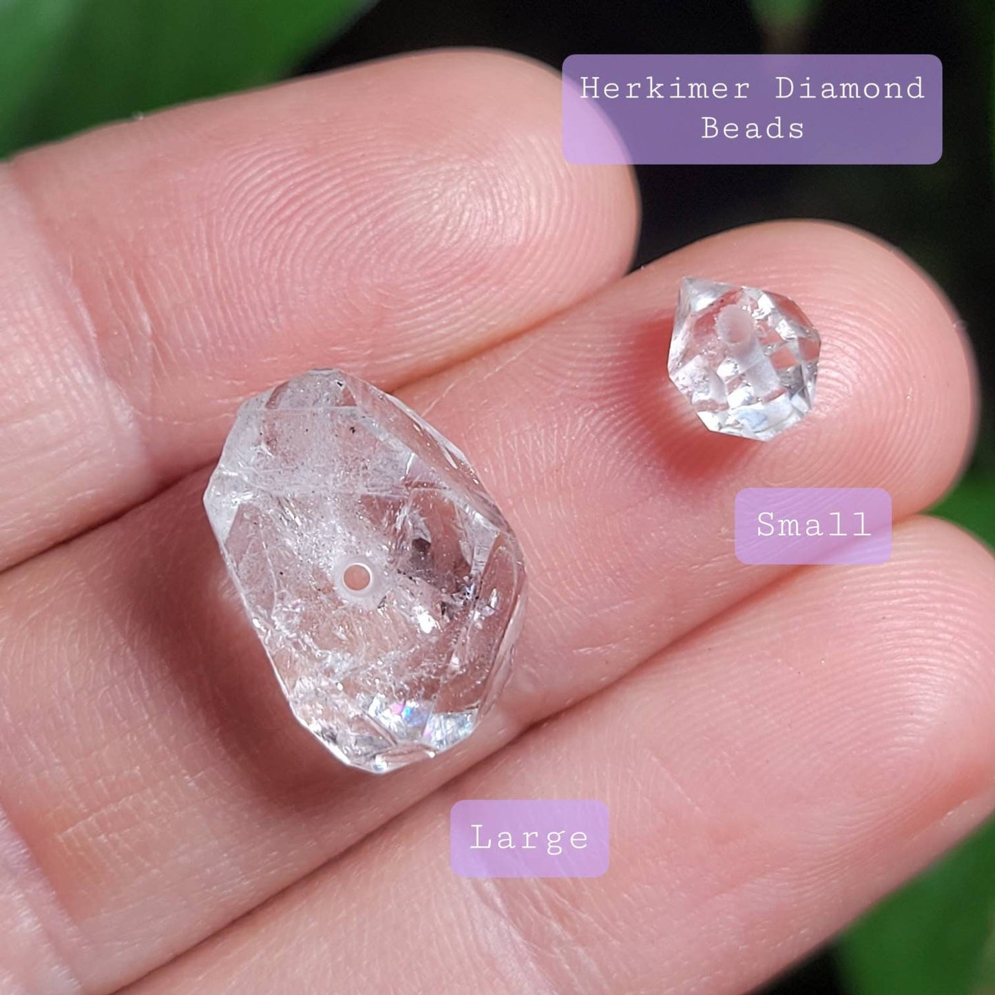 Herkimer Diamond Crystals & Beads: Drilled and Raw Herkimer, Authentic Quartz from New York
