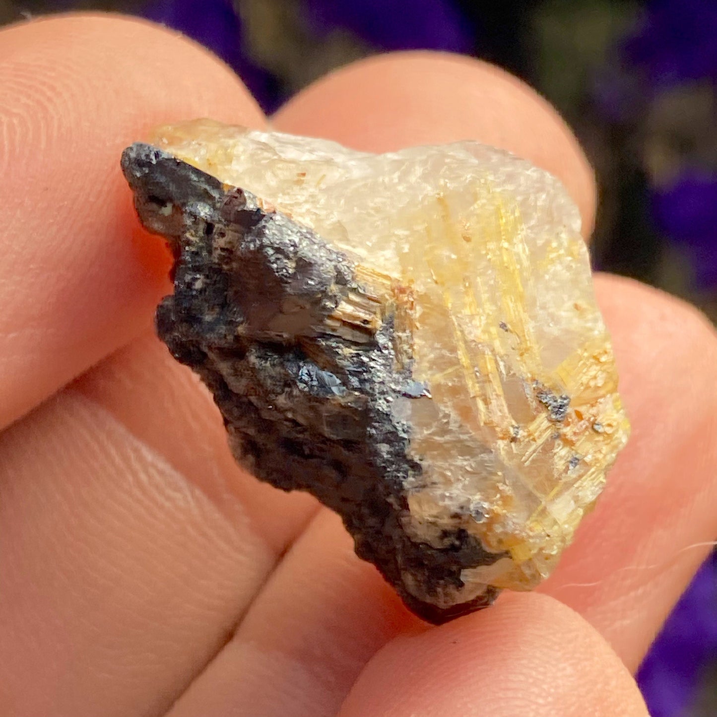 Hematite Rutile in Quartz