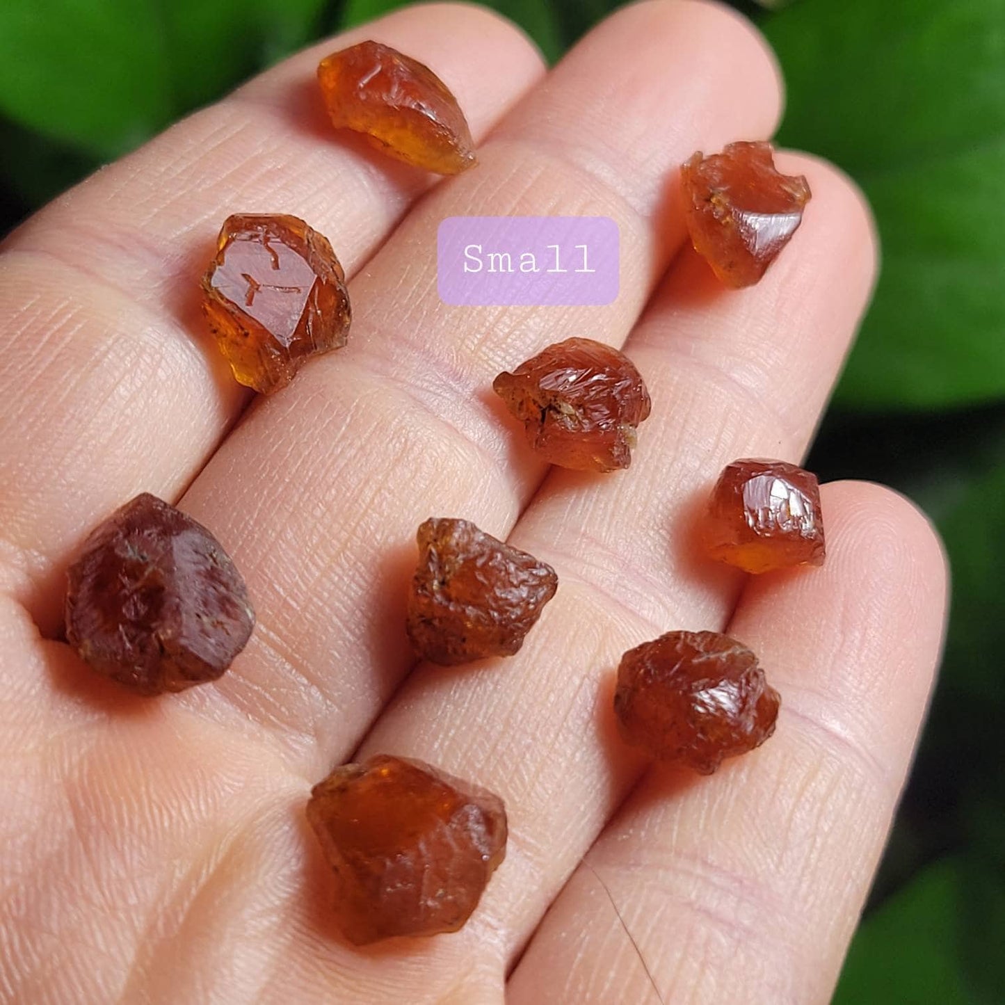 Etched Orange Garnet Crystal