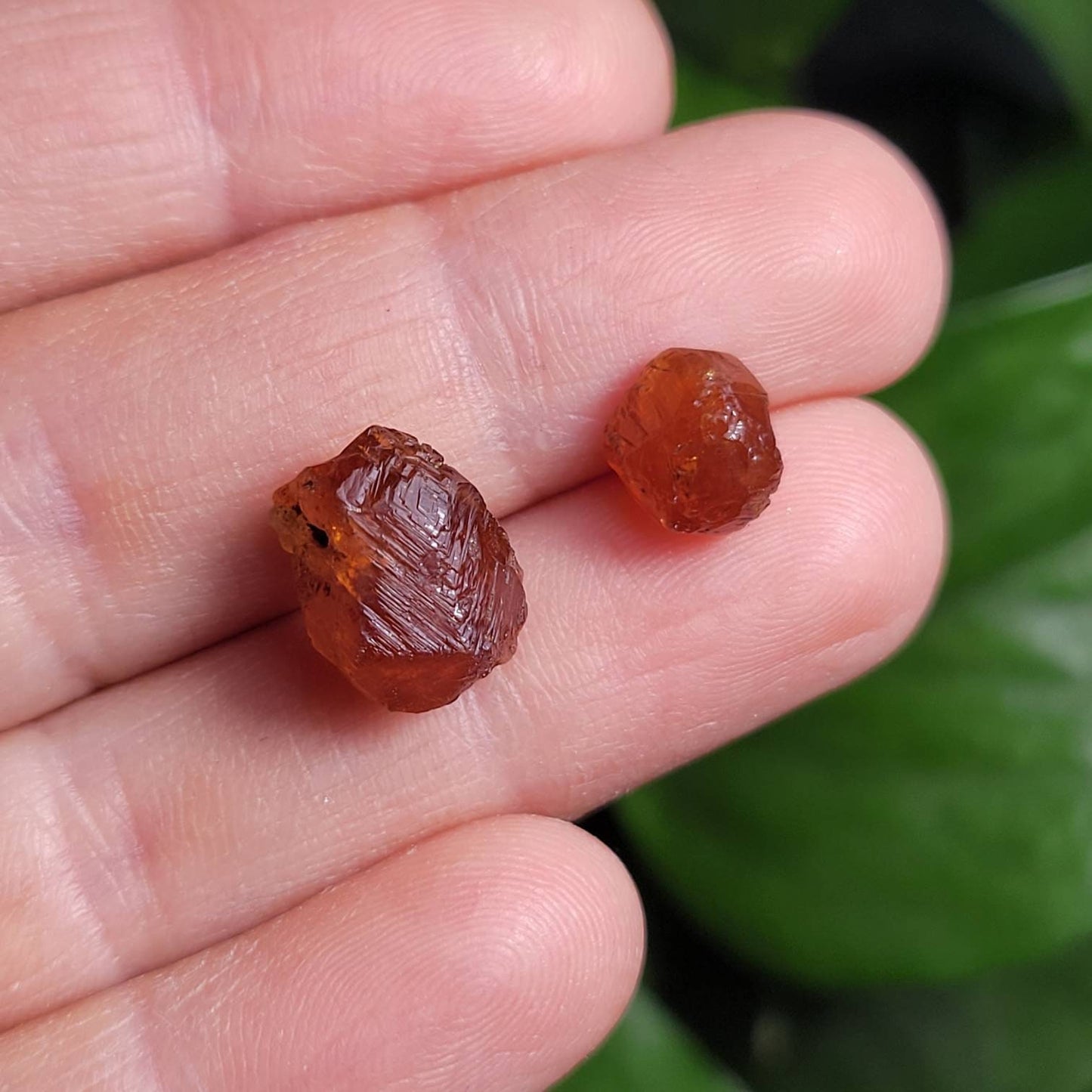 Etched Orange Garnet Crystal