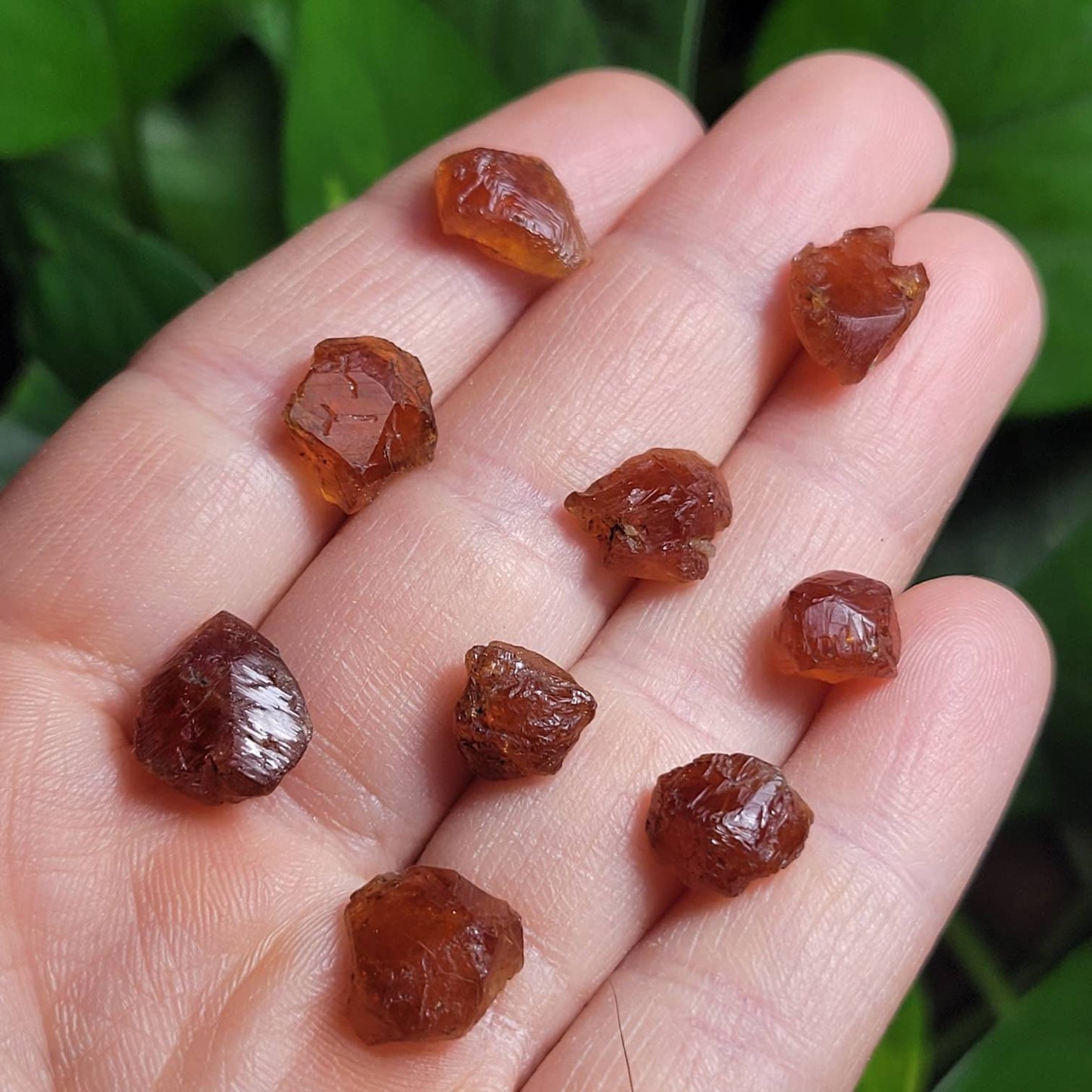 Etched Orange Garnet Crystal