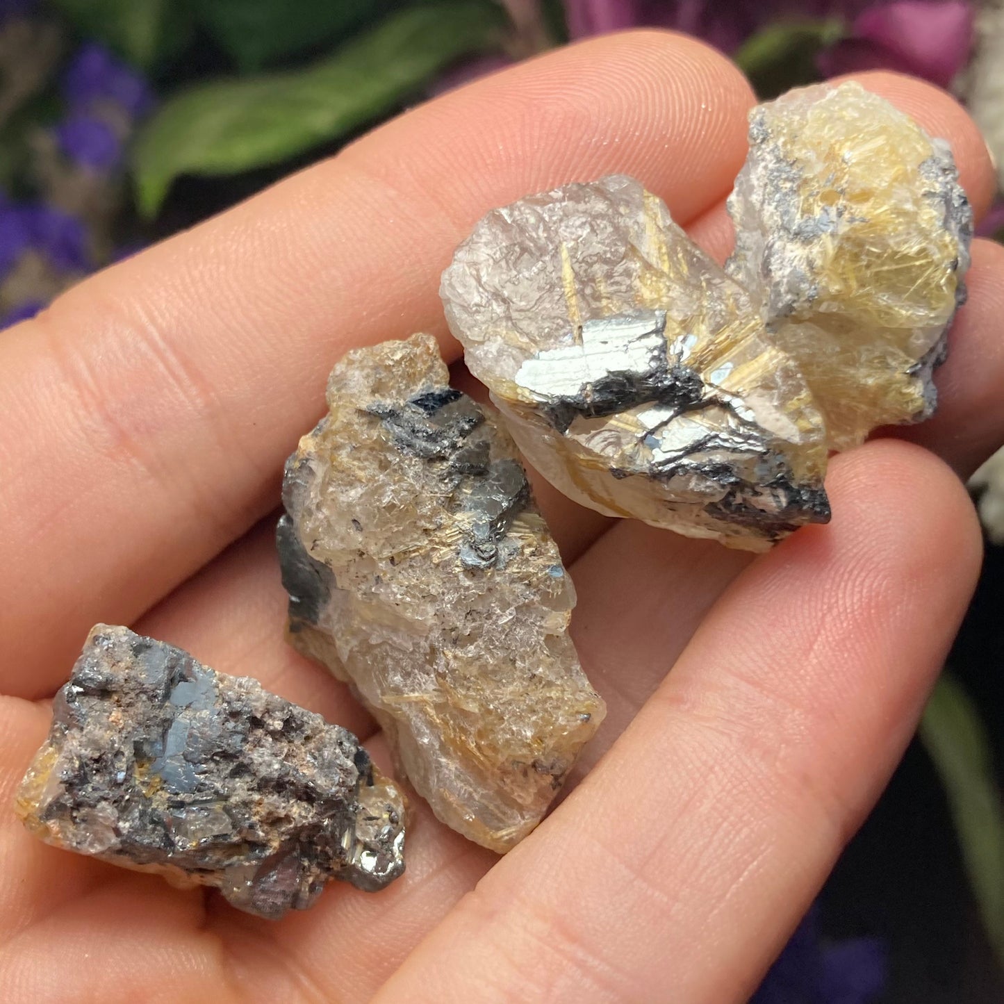 Hematite Rutile in Quartz