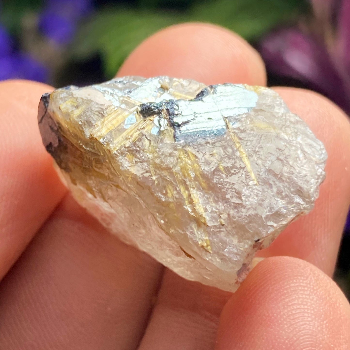 Hematite Rutile in Quartz