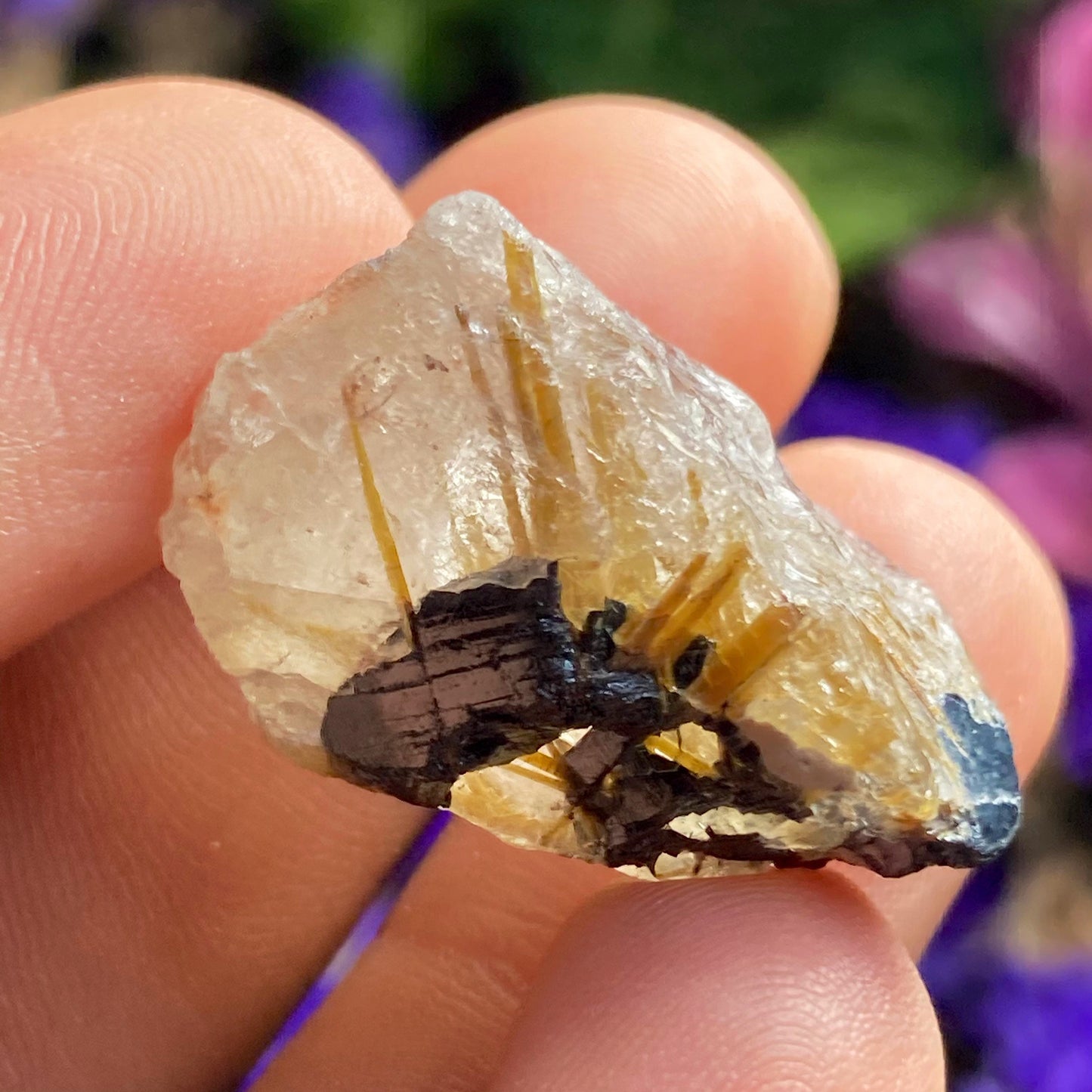 Hematite Rutile in Quartz
