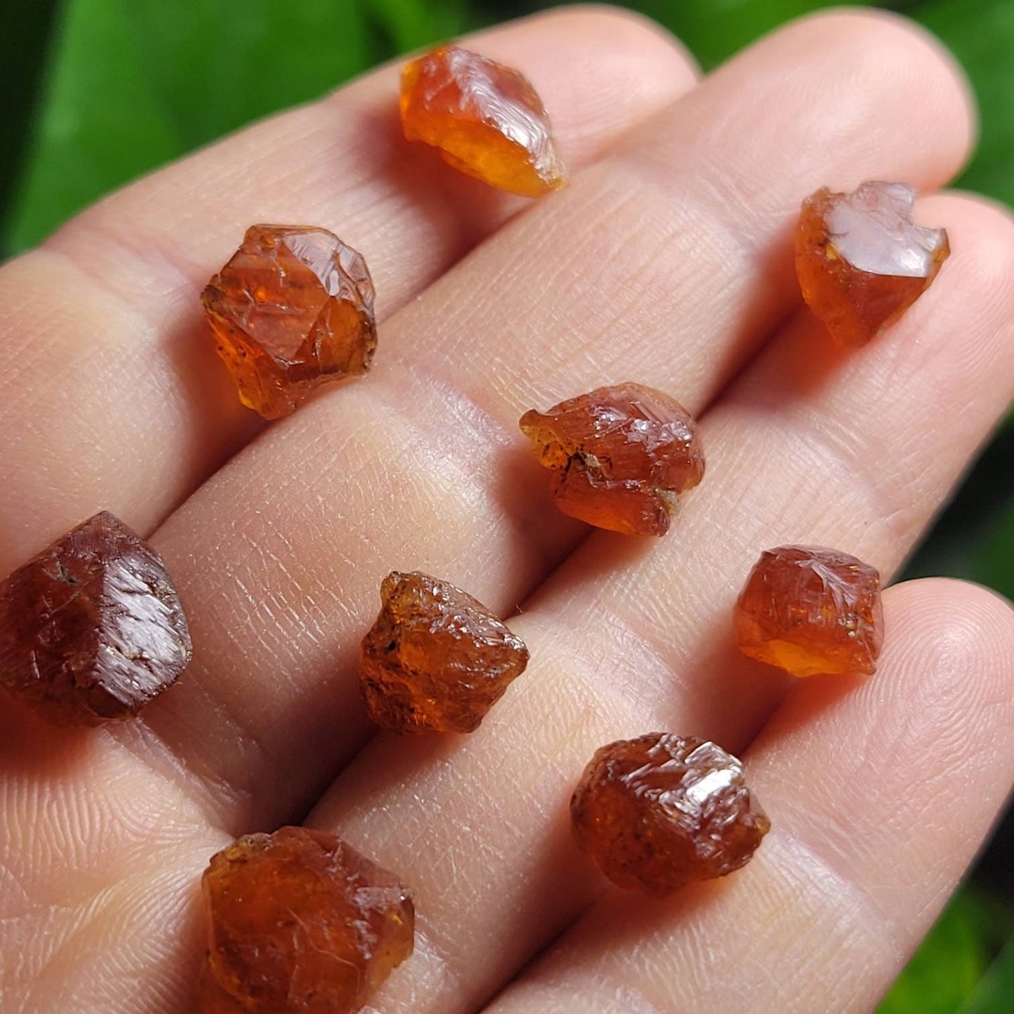 Etched Orange Garnet Crystal