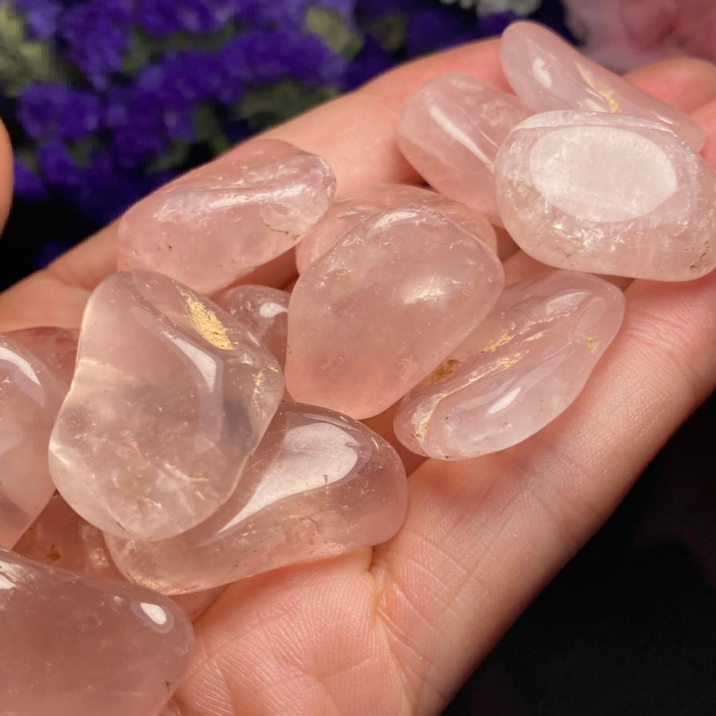 Rose Quartz Tumbled Crystal: Natural Polished Pink Quartz Gemstone
