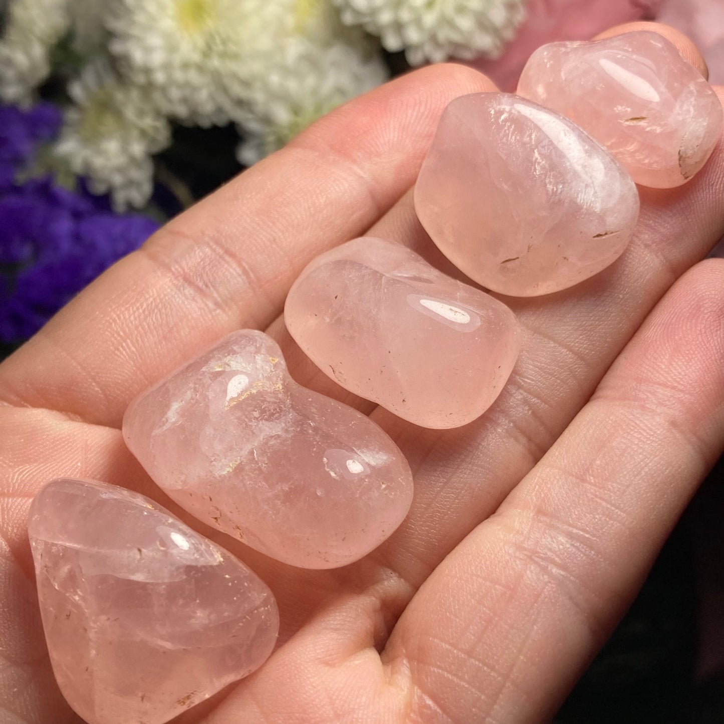 Rose Quartz Tumbled Crystal: Natural Polished Pink Quartz Gemstone