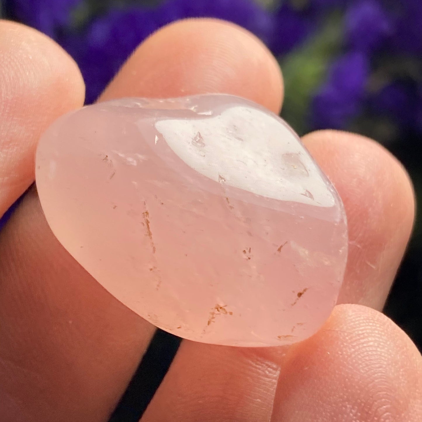 Rose Quartz Tumbled Crystal: Natural Polished Pink Quartz Gemstone