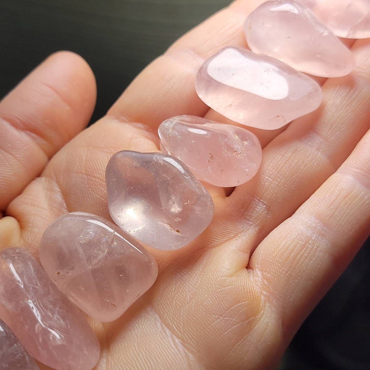 Rose Quartz Tumbled Crystal: Natural Polished Pink Quartz Gemstone