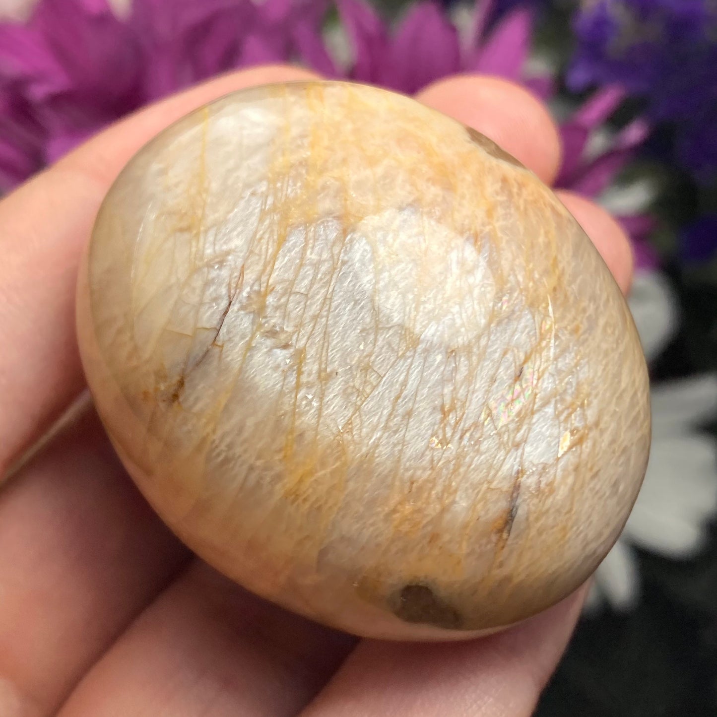 Moonstone Palm Stone
