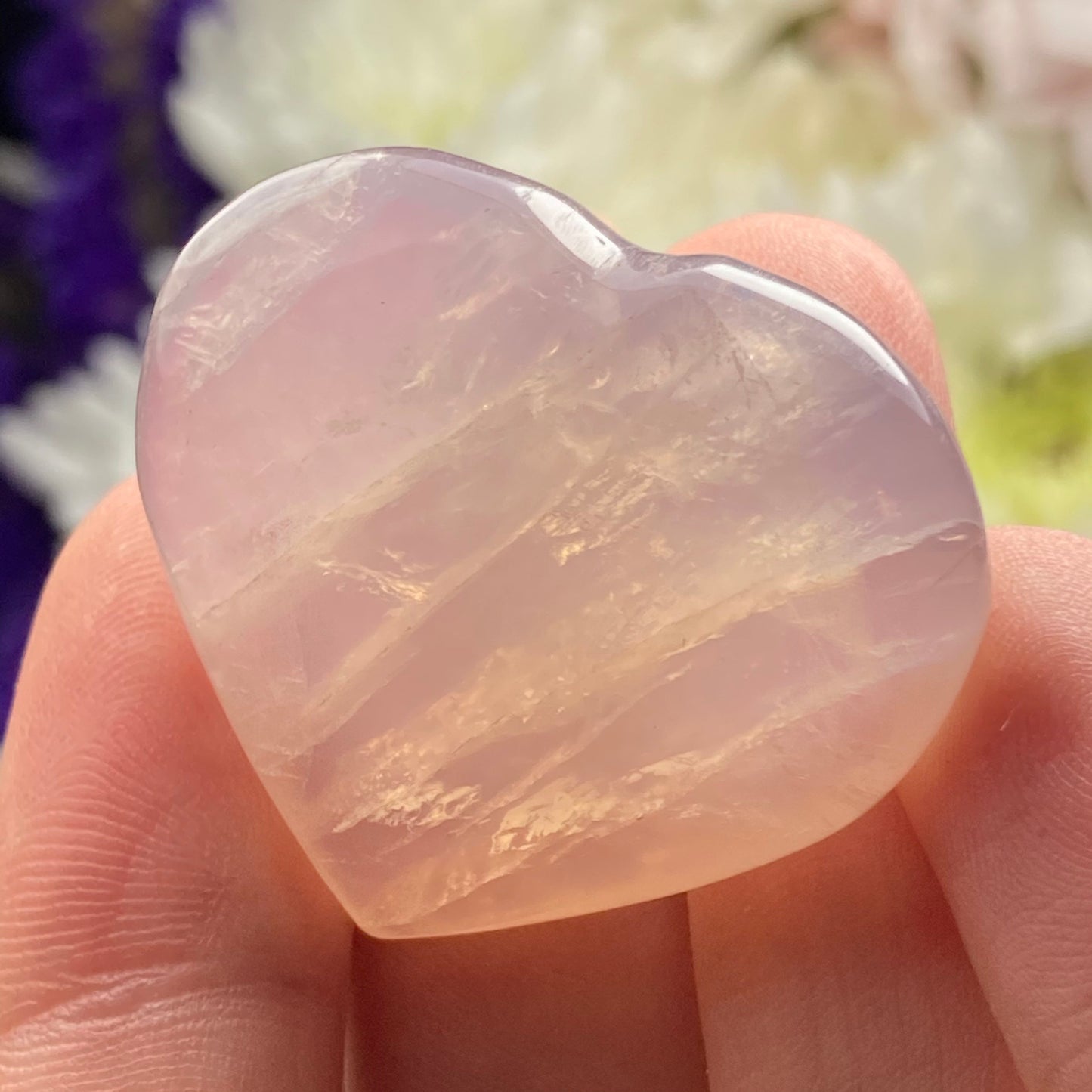 Blue Rose Quartz Heart