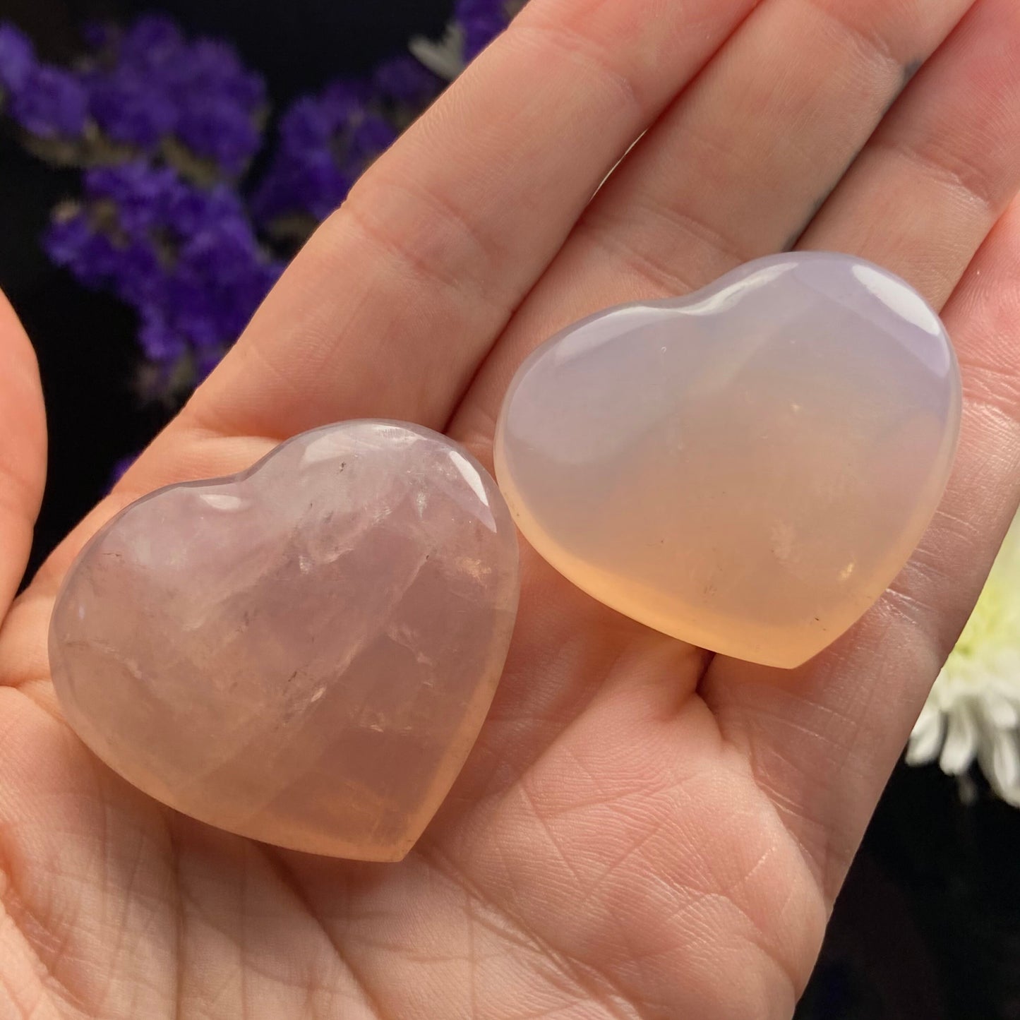 Blue Rose Quartz Heart