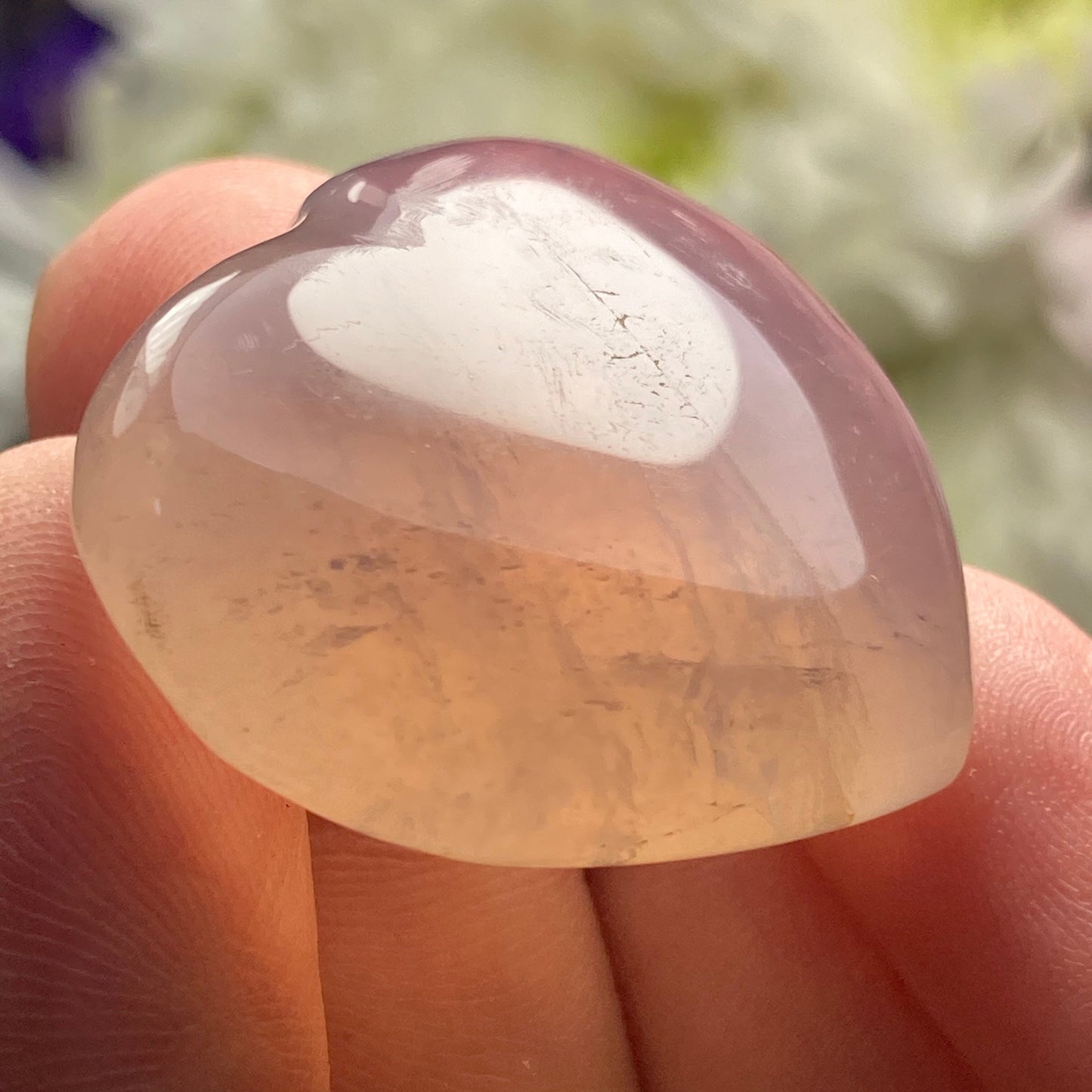 Blue Rose Quartz Heart