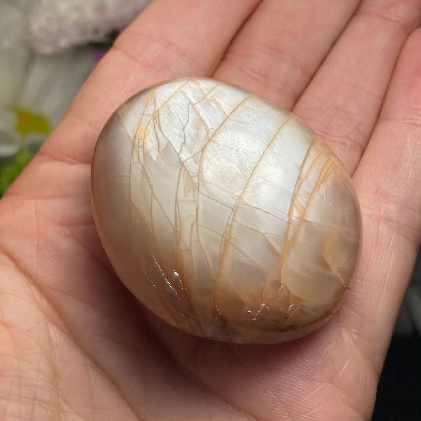 Moonstone Palm Stone