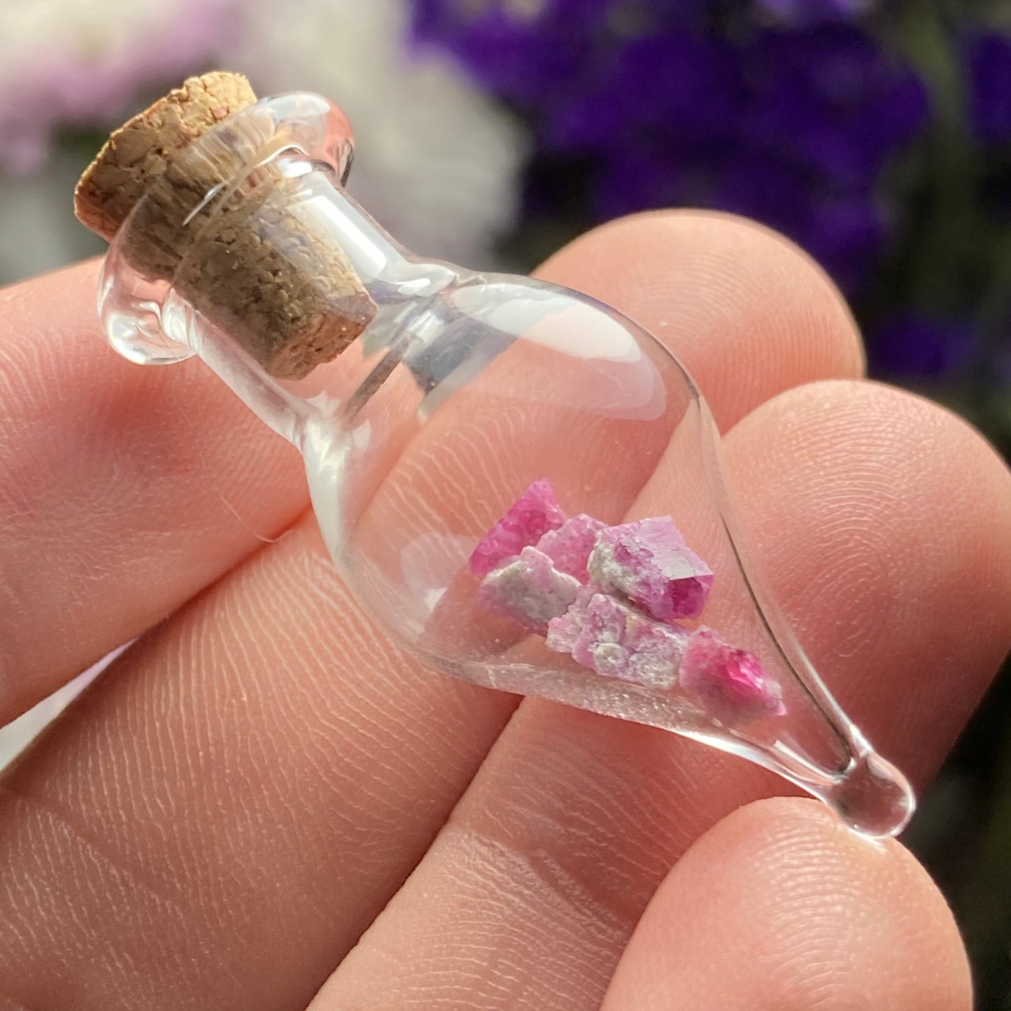 Bixbite Crystals in Glass Jar
