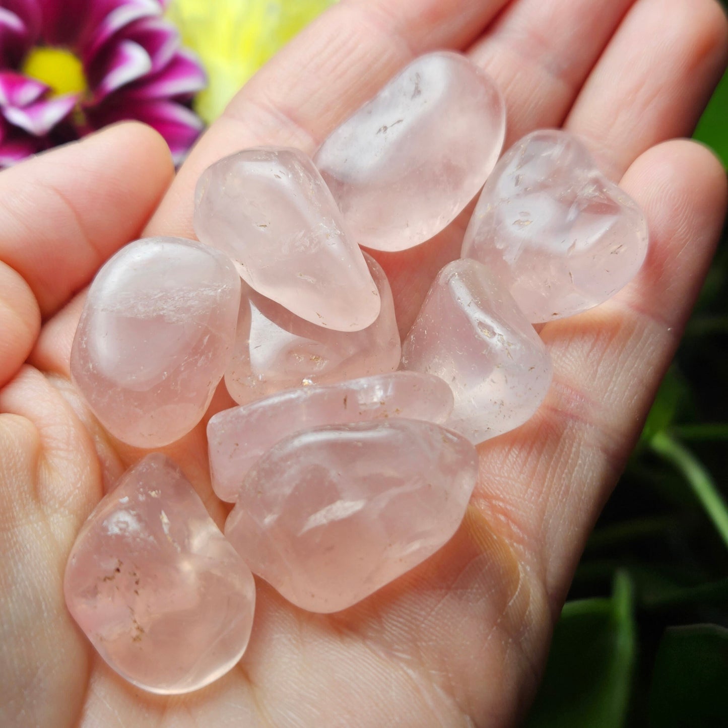 Rose Quartz Tumbled Crystal: Natural Polished Pink Quartz Gemstone