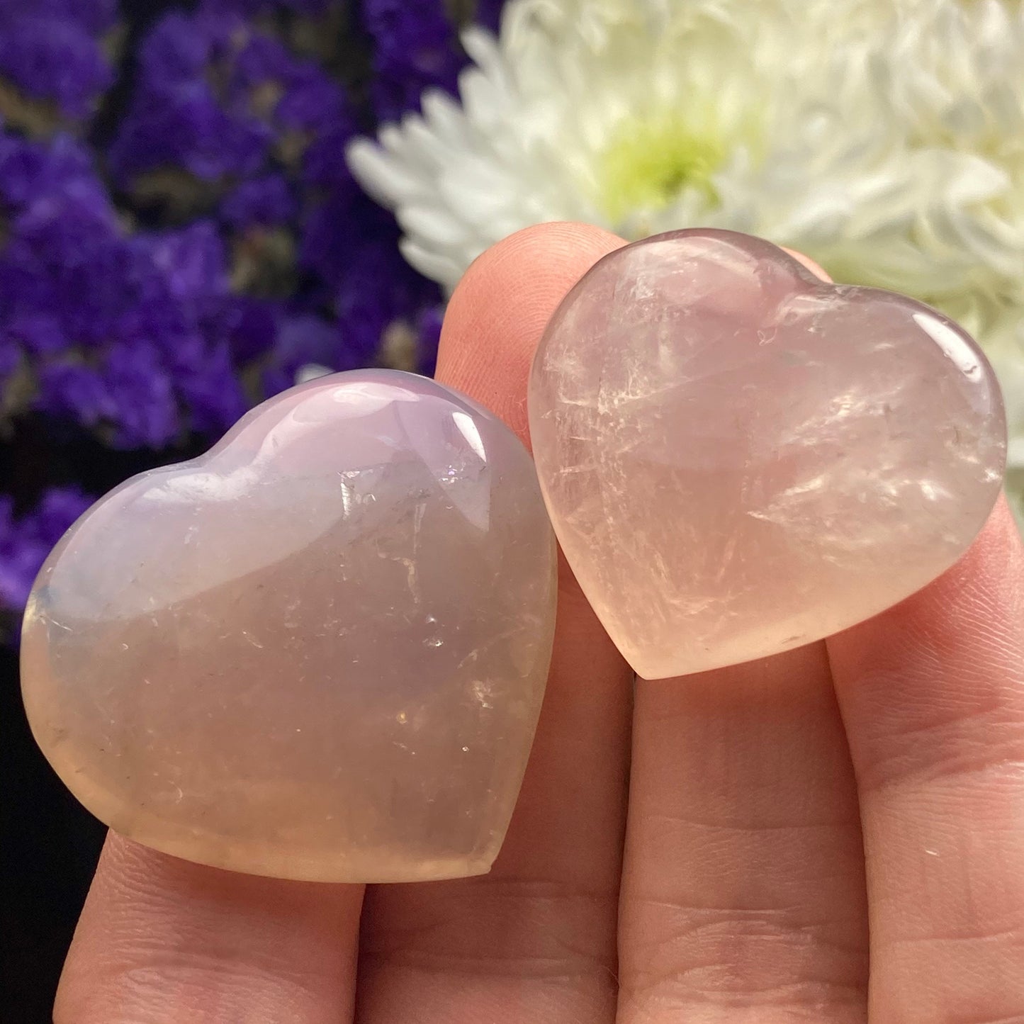 Blue Rose Quartz Heart