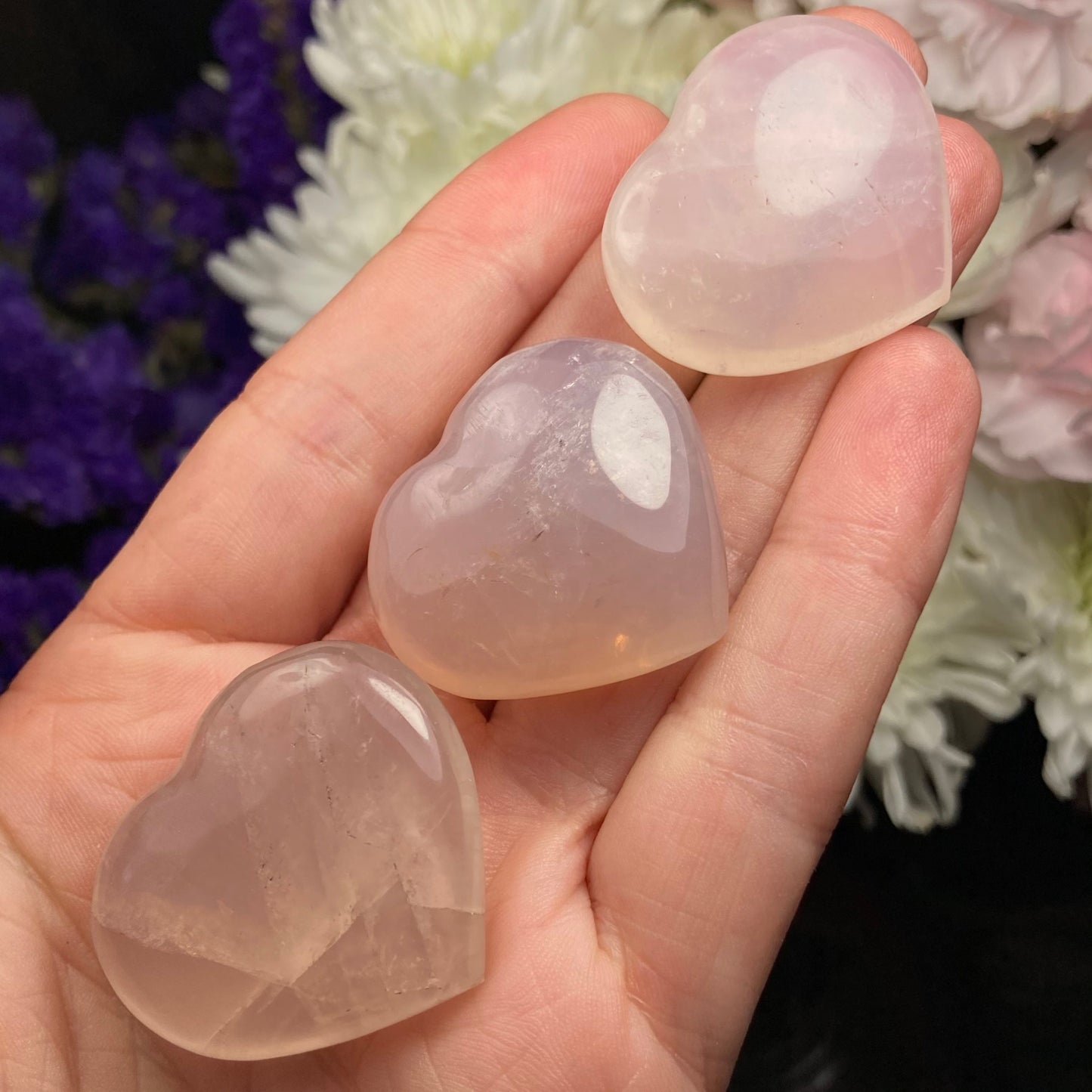 Blue Rose Quartz Heart