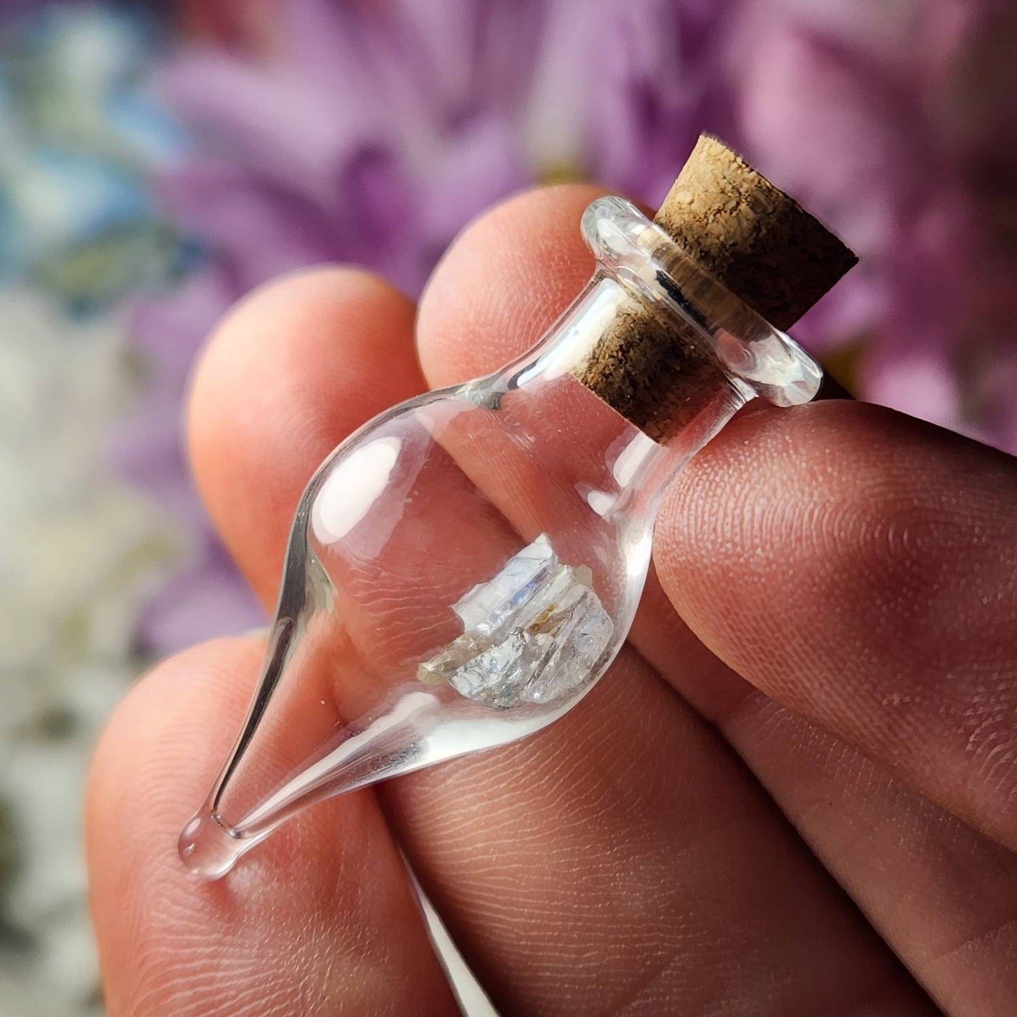 Jeremejevite Crystals in Glass Jar
