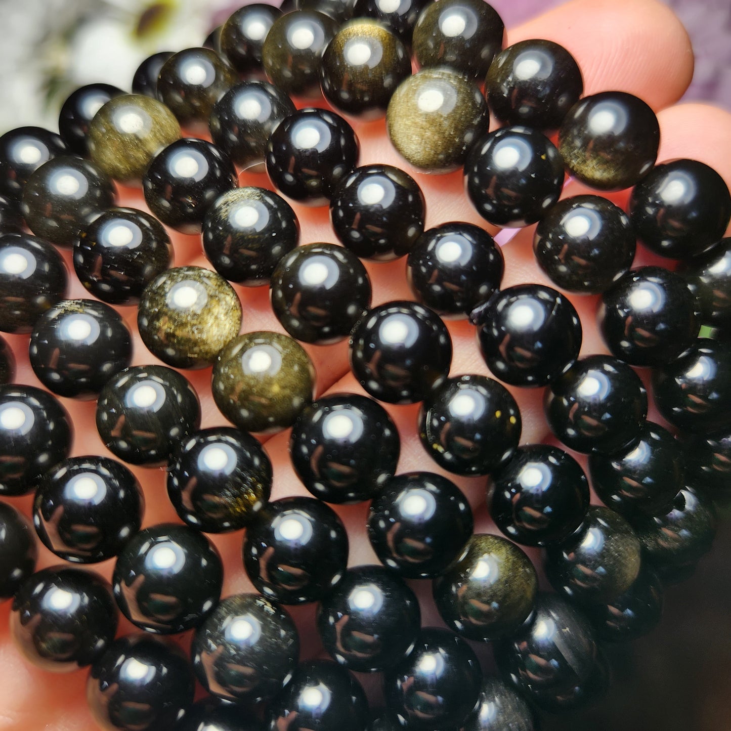 Silver Obsidian Bracelet