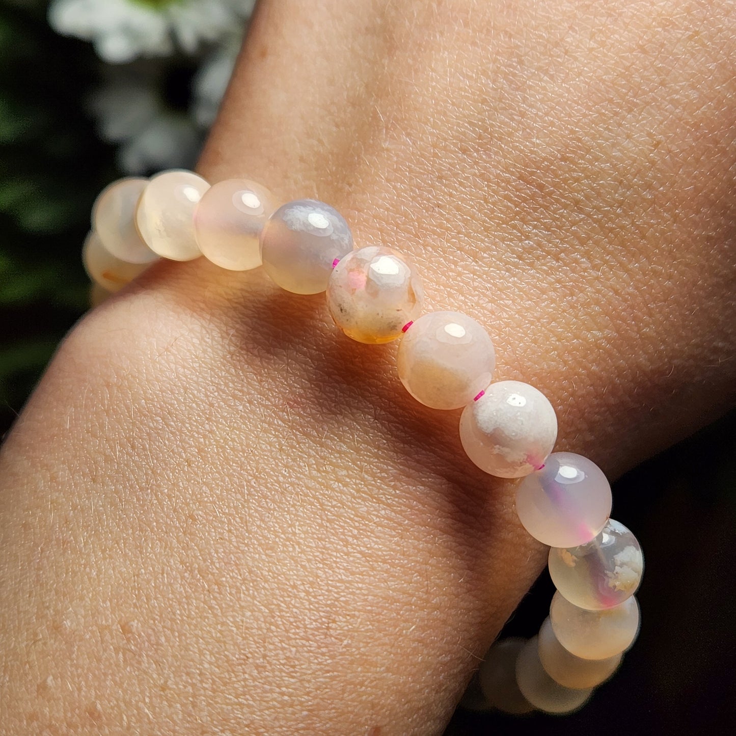 Flower Agate Bracelet