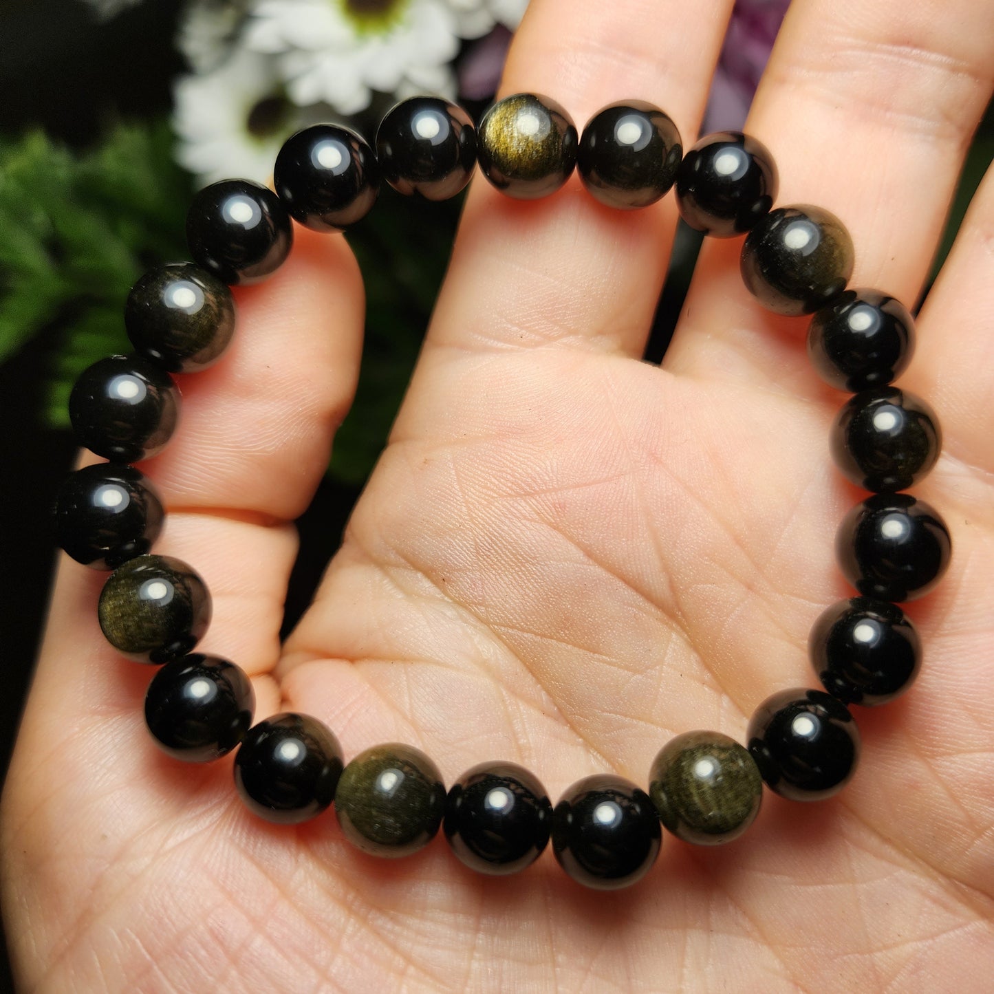 Silver Obsidian Bracelet