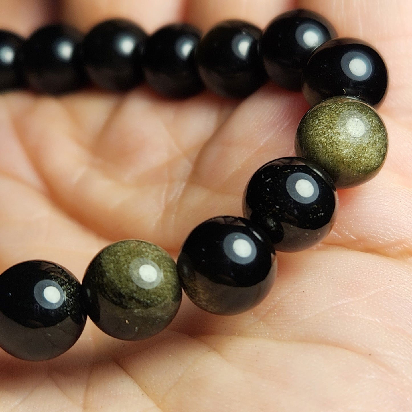 Silver Obsidian Bracelet