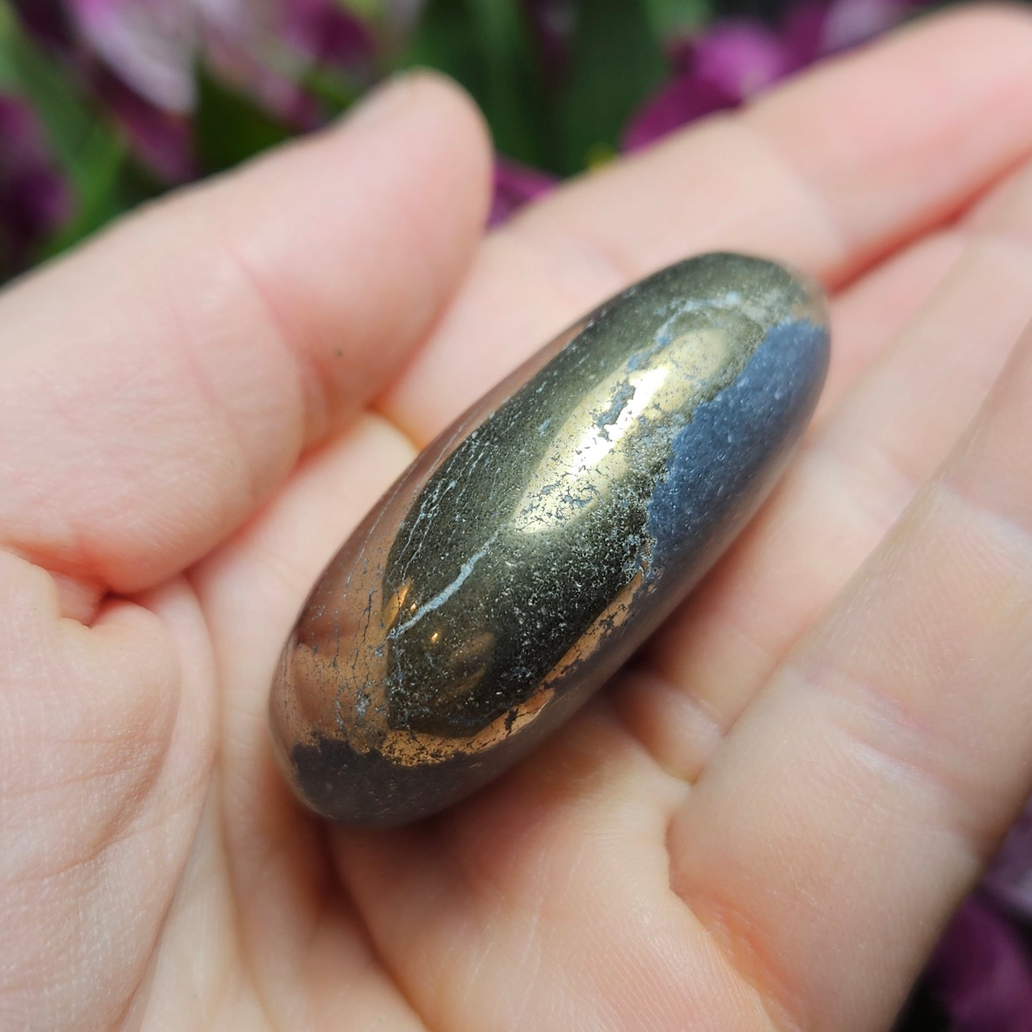 Pyrite Palm Stone