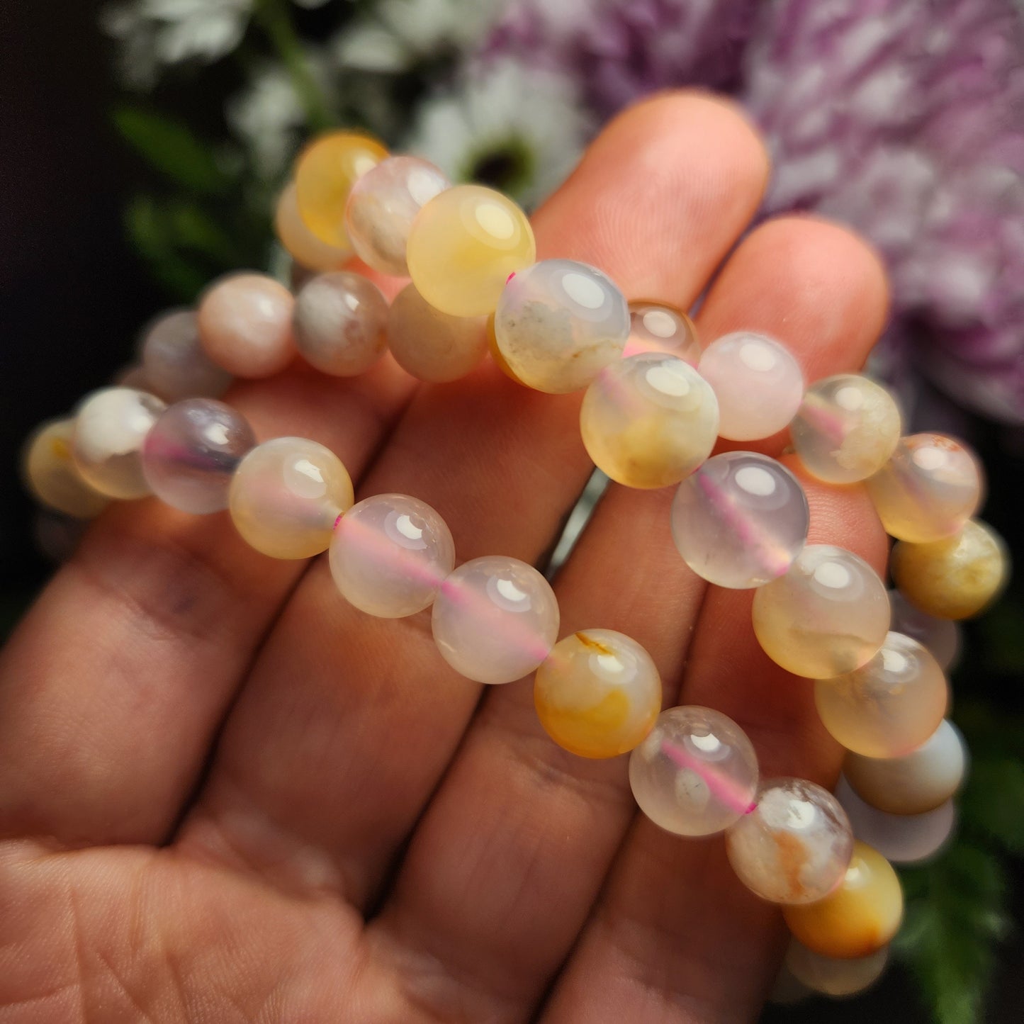 Flower Agate Bracelet