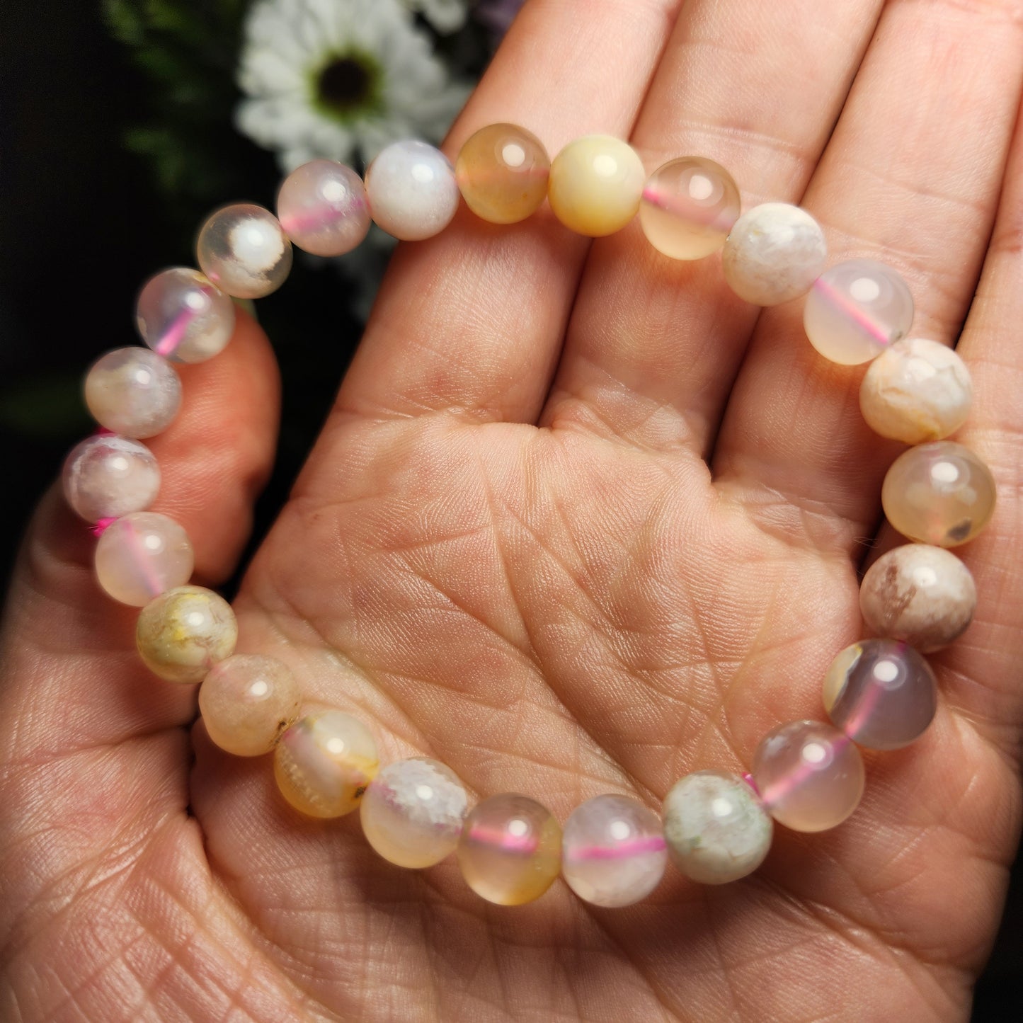 Flower Agate Bracelet