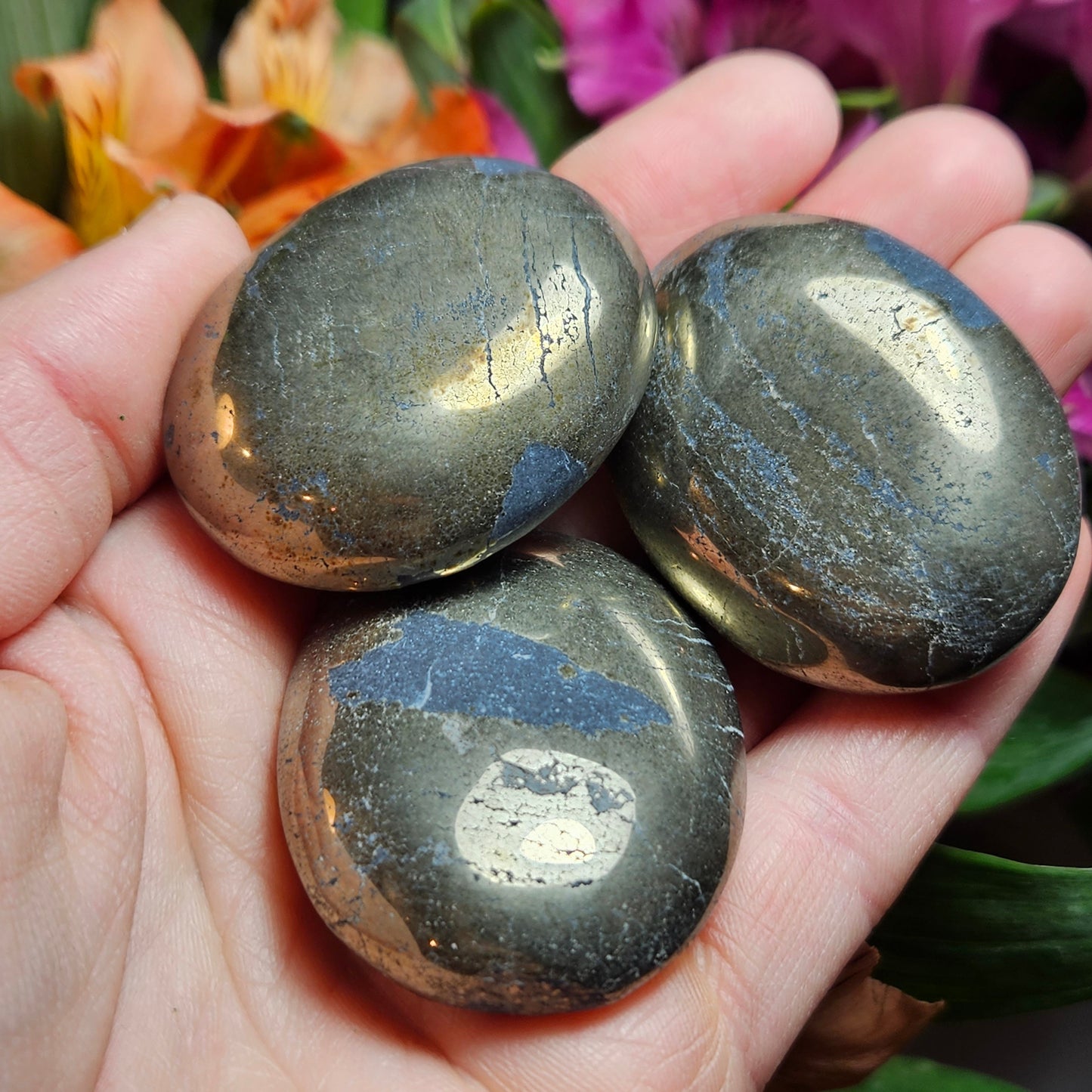 Pyrite Palm Stone