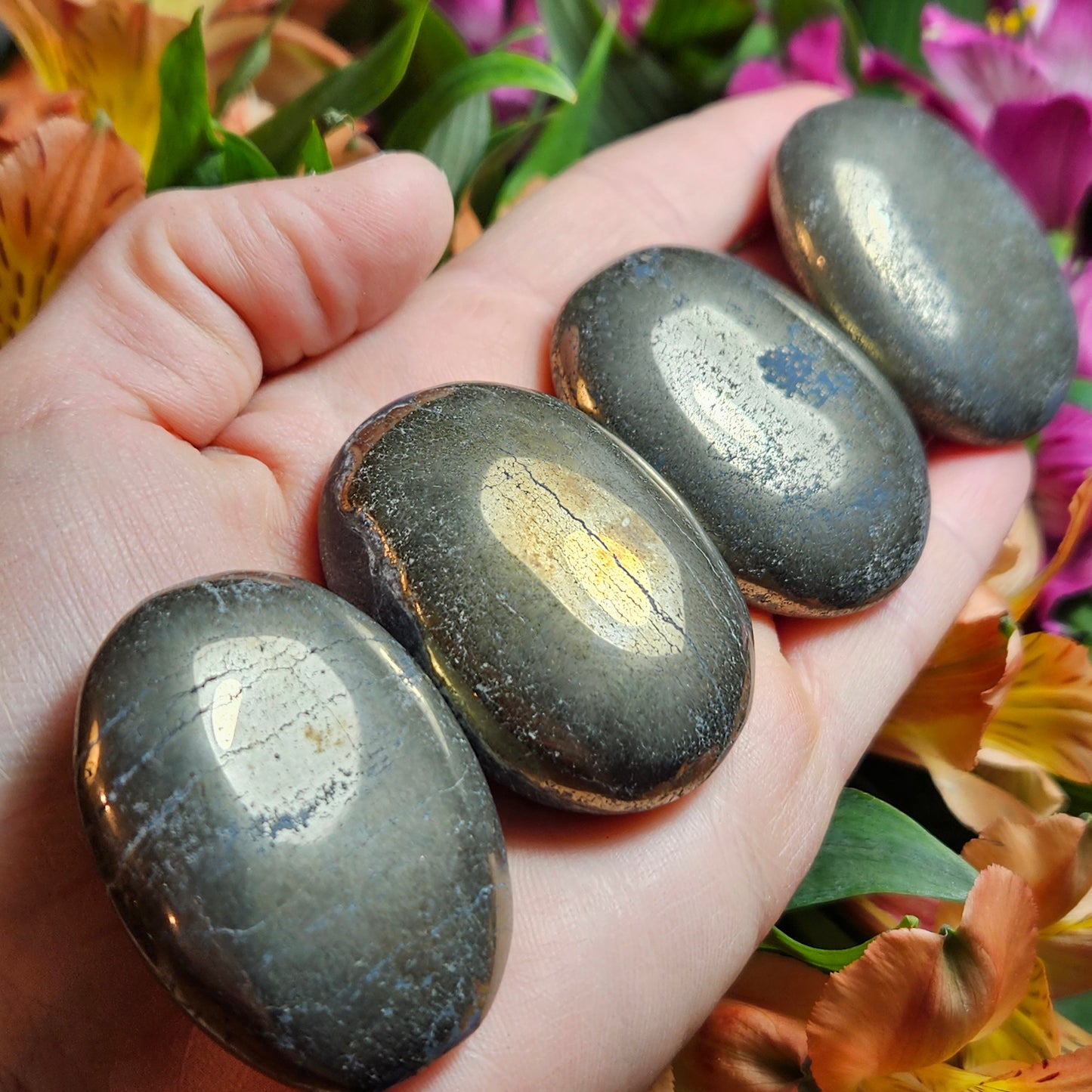 Pyrite Palm Stone