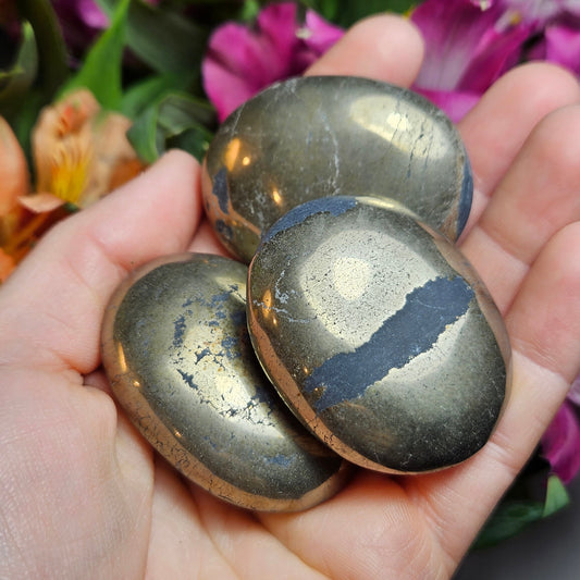 Pyrite Palm Stone