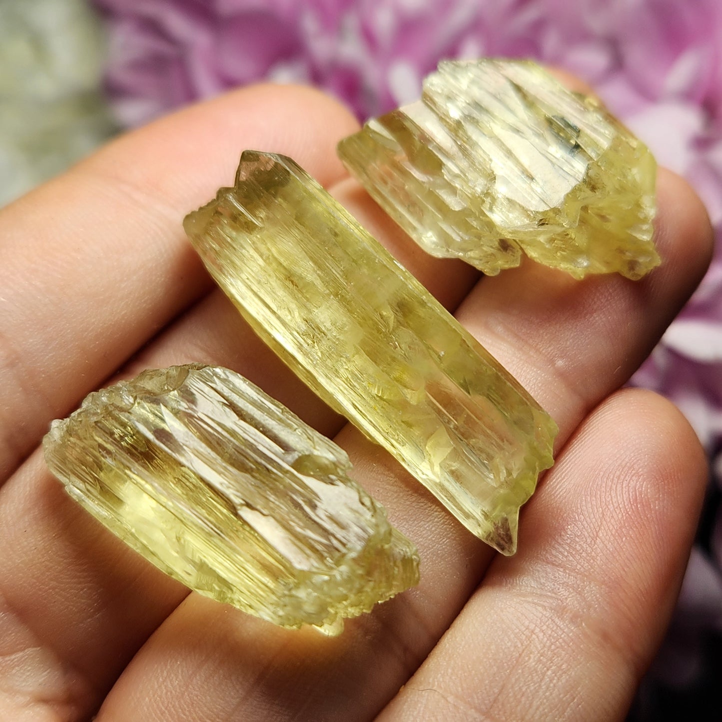 Yellow Kunzite Crystal