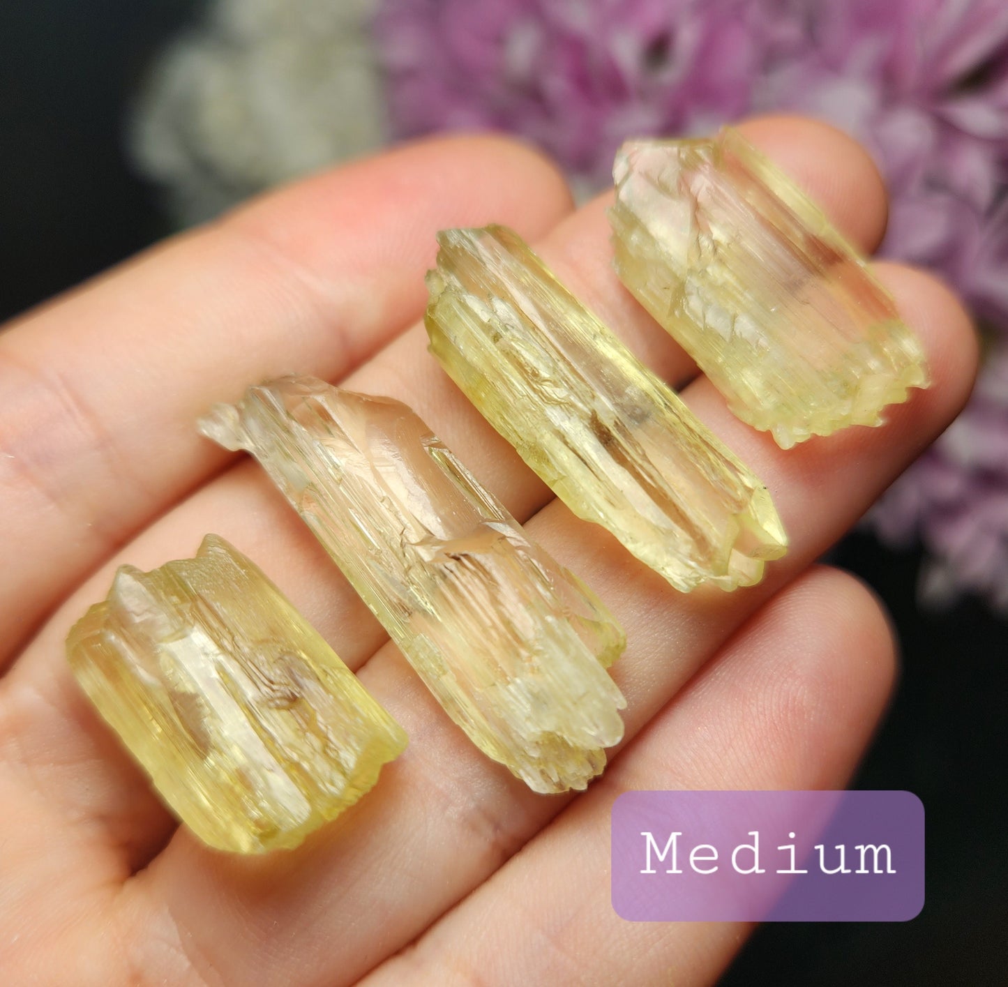 Yellow Kunzite Crystal