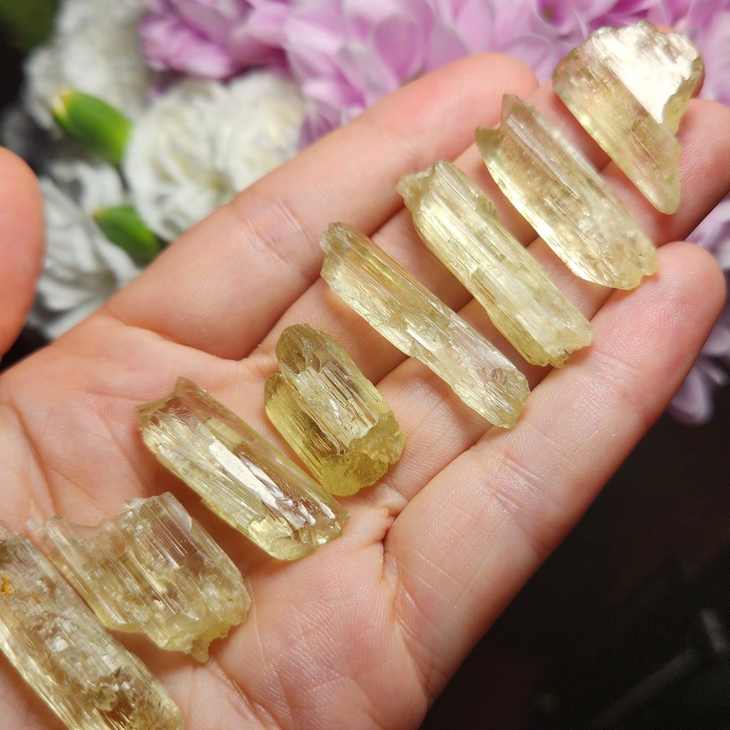 Yellow Kunzite Crystal