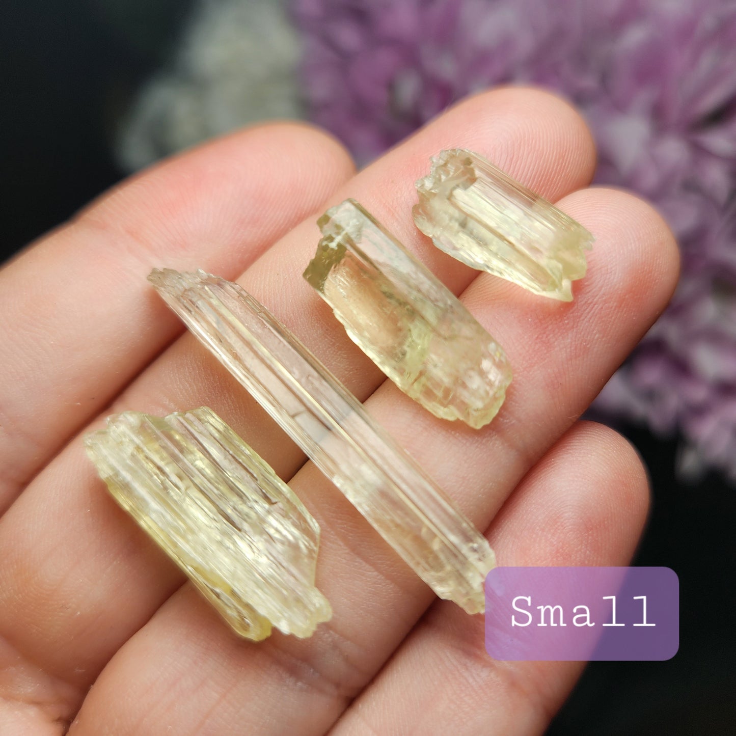 Yellow Kunzite Crystal