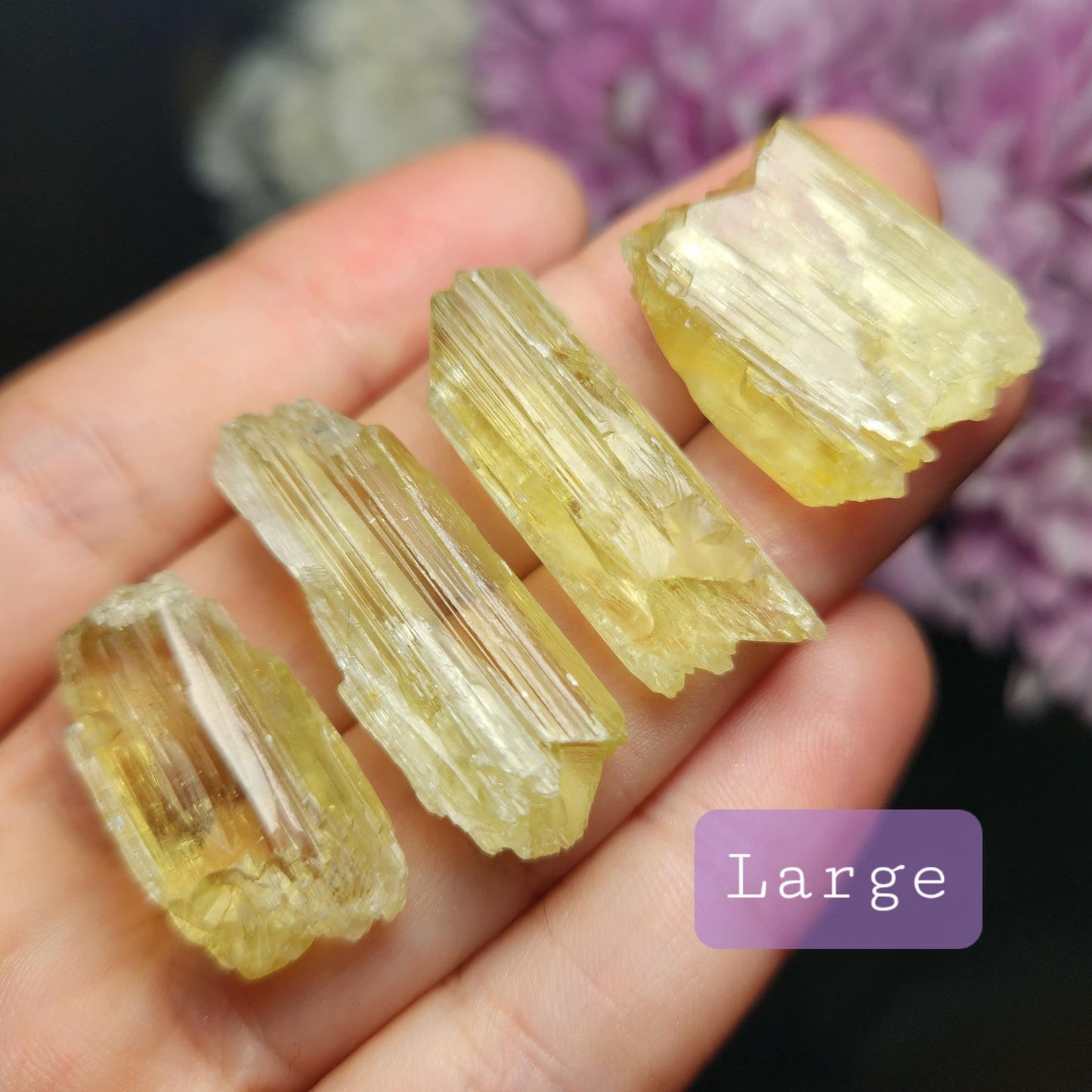 Yellow Kunzite Crystal
