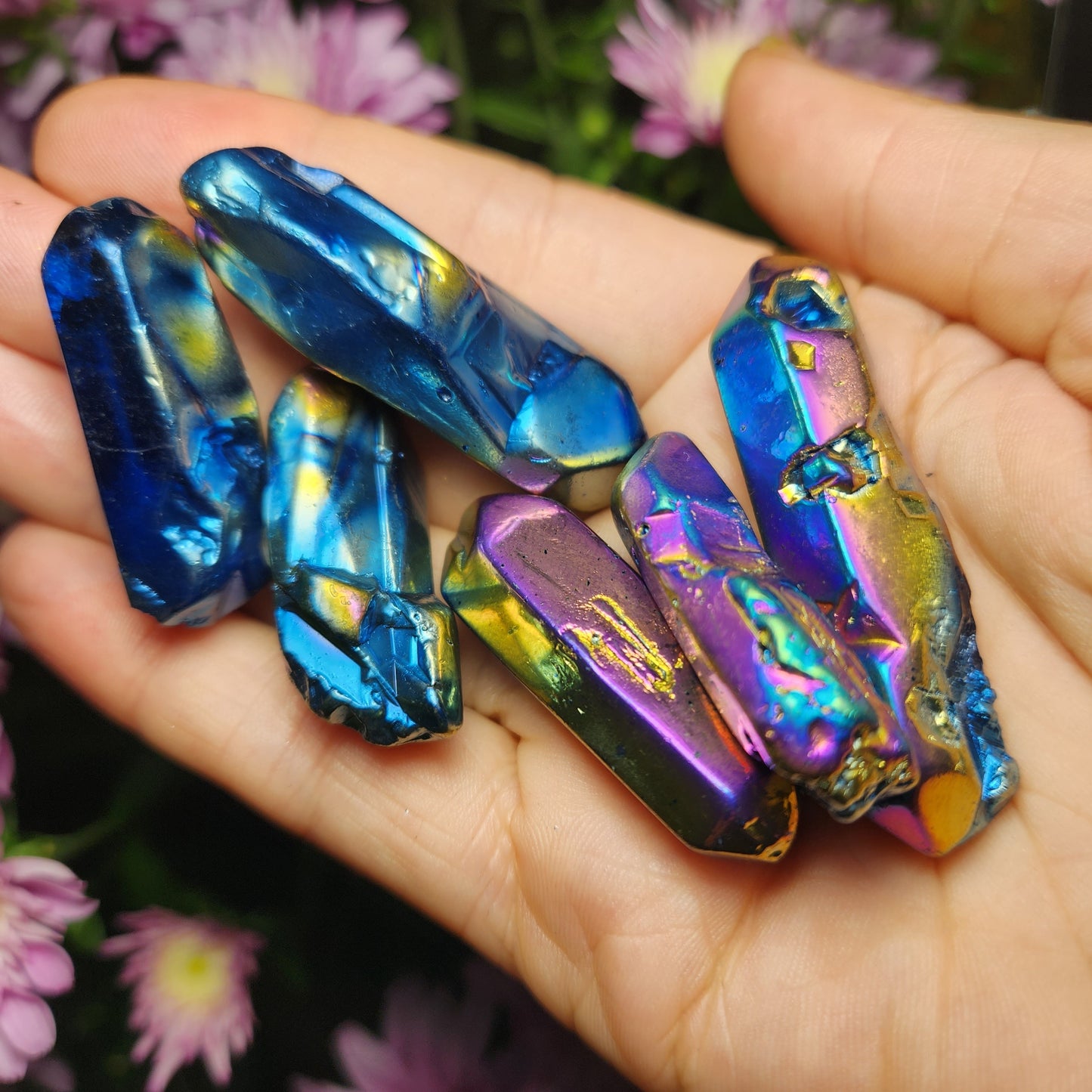 Rainbow Aura Quartz Crystal