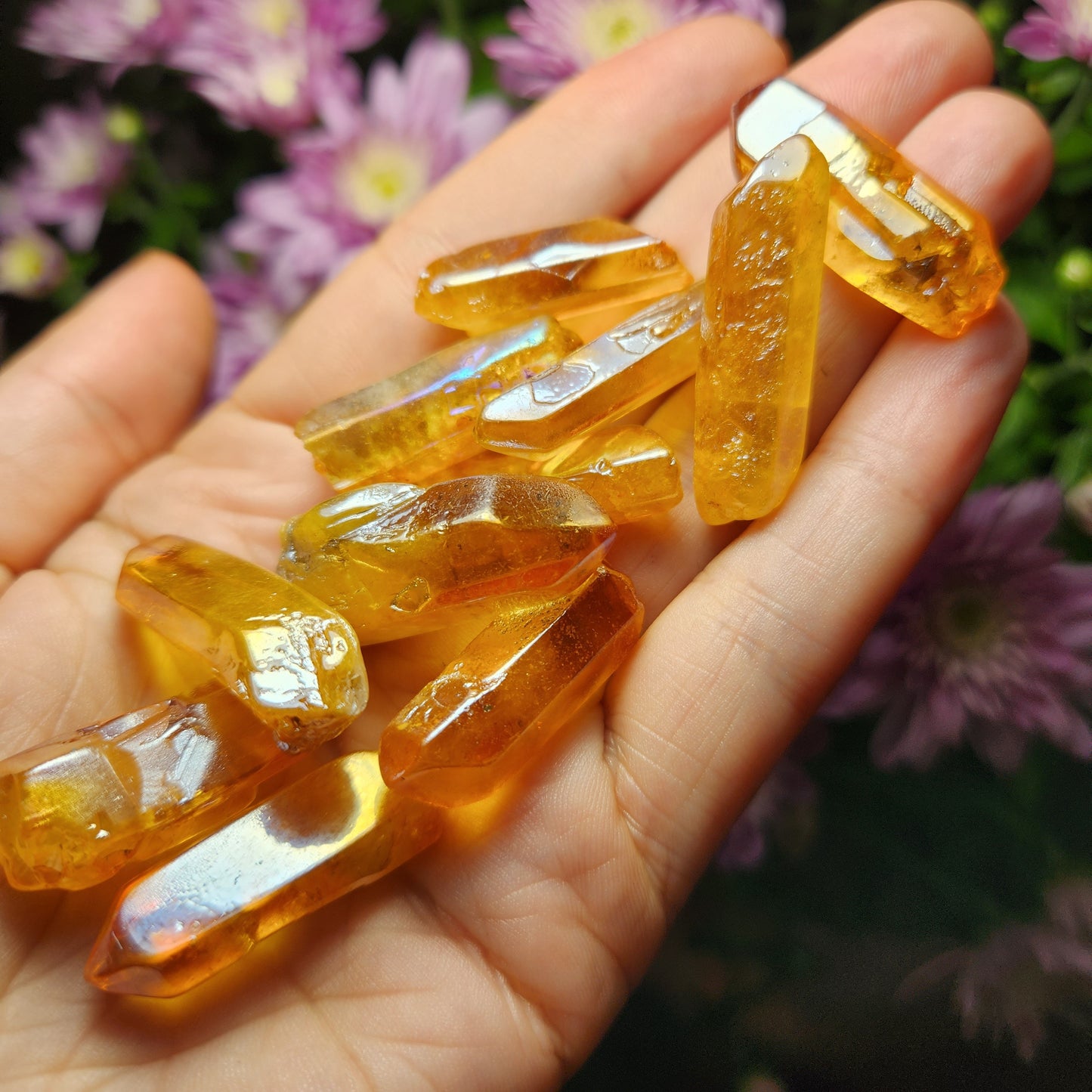 Sunset Aura Quartz Crystal