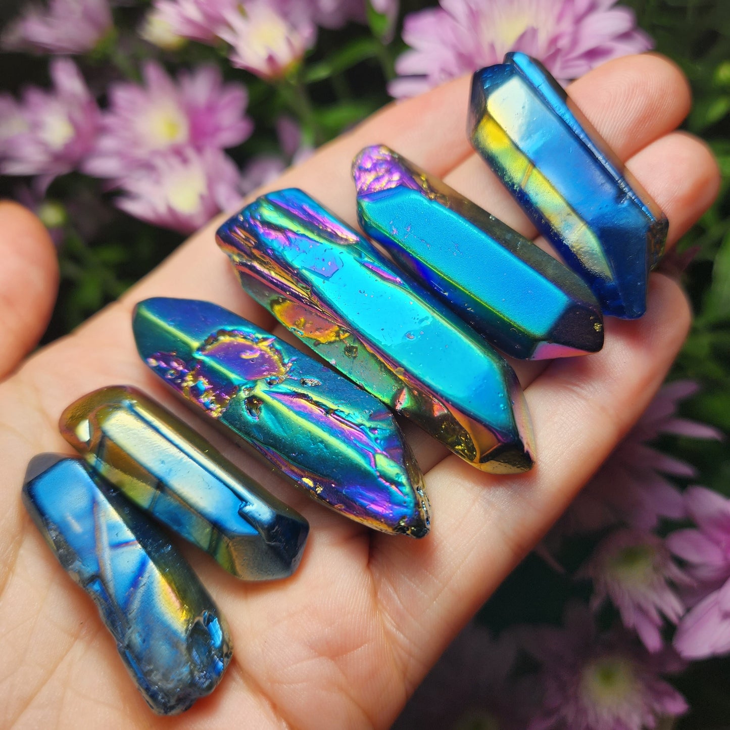 Rainbow Aura Quartz Crystal