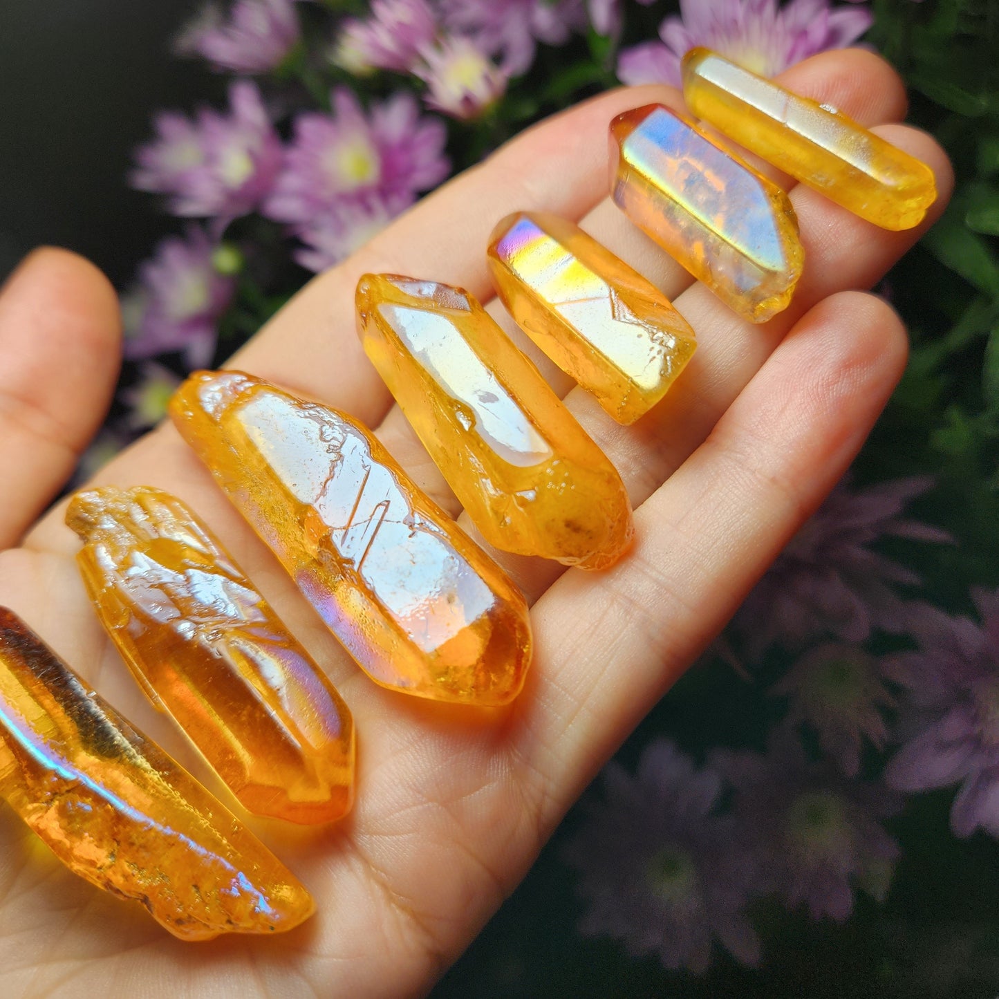 Sunset Aura Quartz Crystal