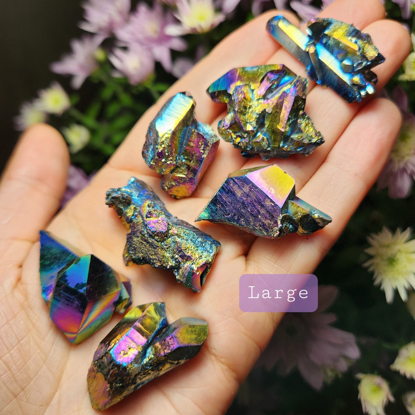 Rainbow Aura Quartz Crystal