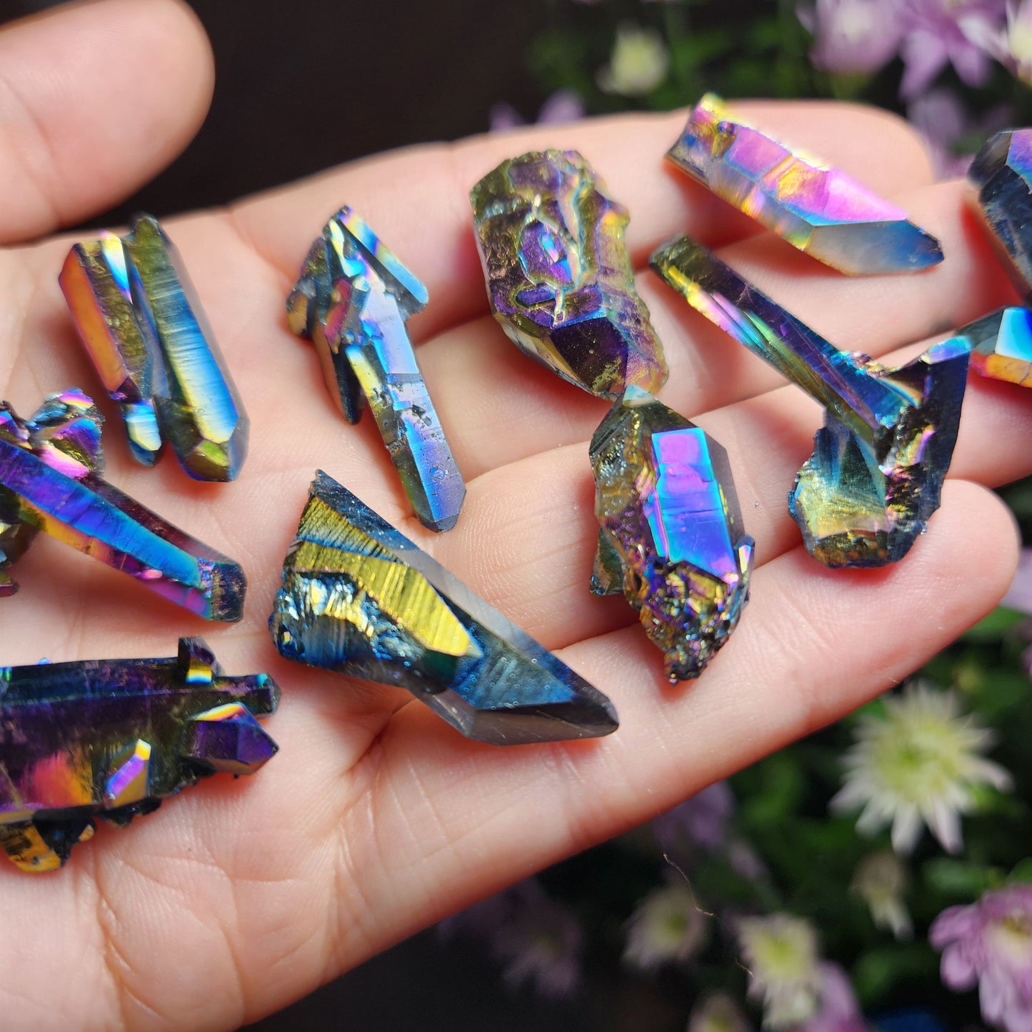 Rainbow Aura Quartz Crystal