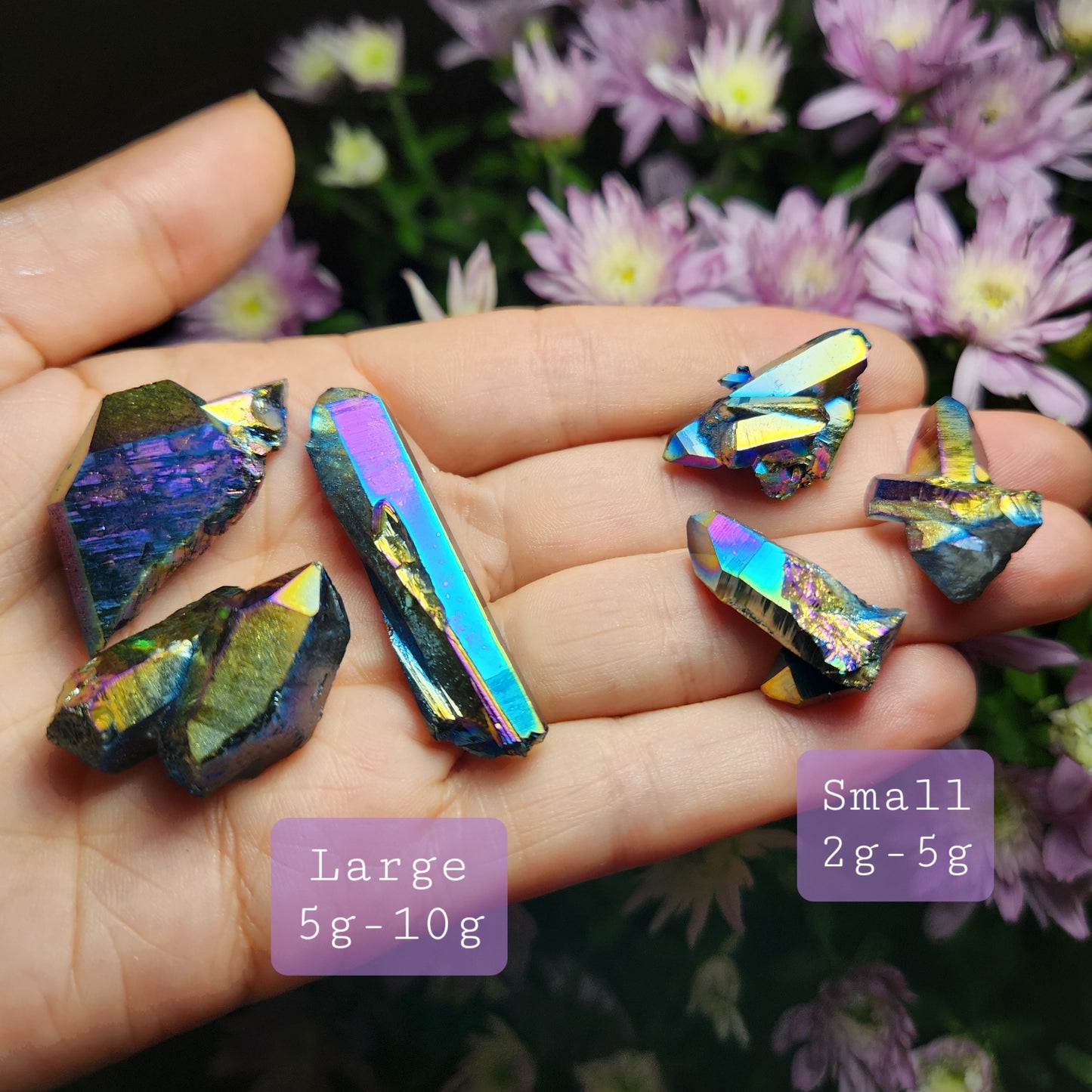 Rainbow Aura Quartz Crystal